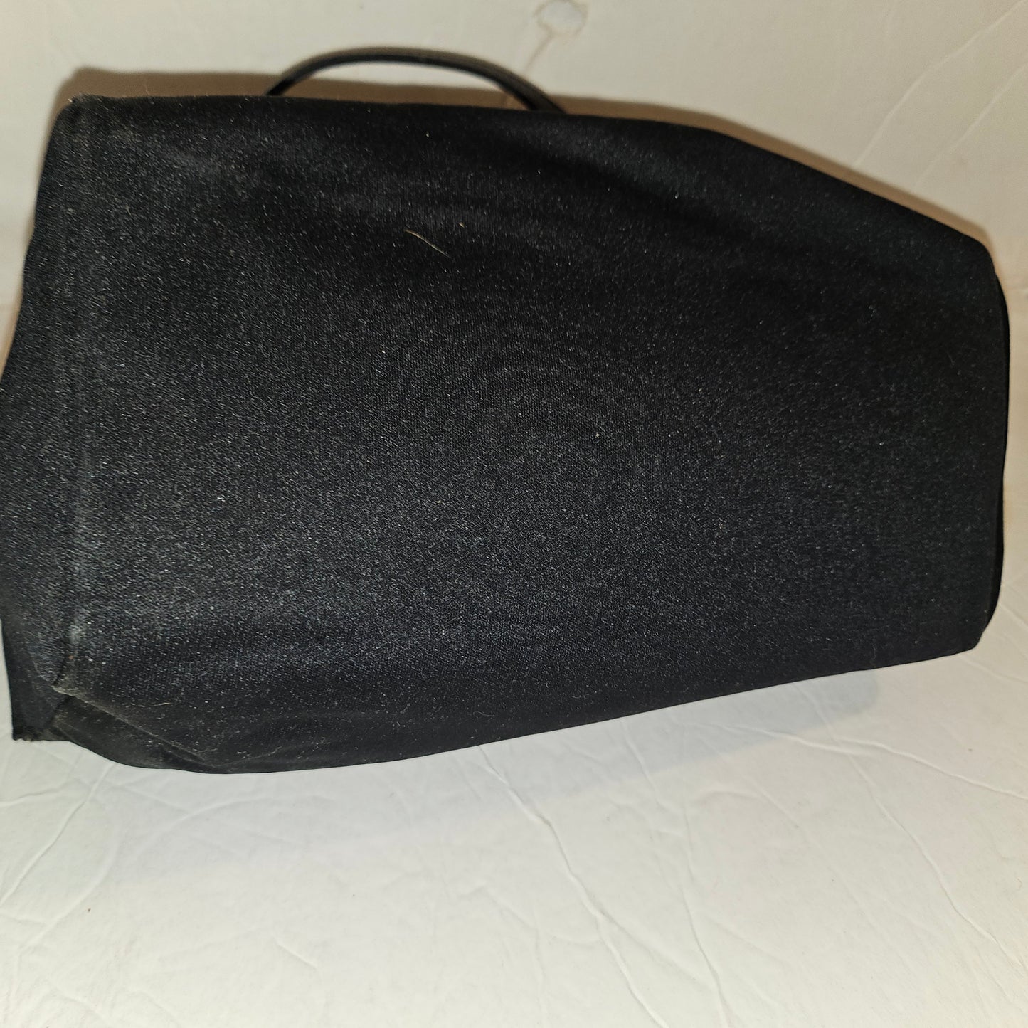 Fendi black nylon and black leather satchel style Limited Edition 'lunchbox' purse