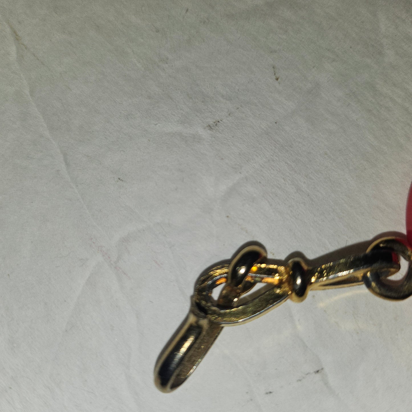 Dior early Bakelite disc chain belt in red, ivory, & blue