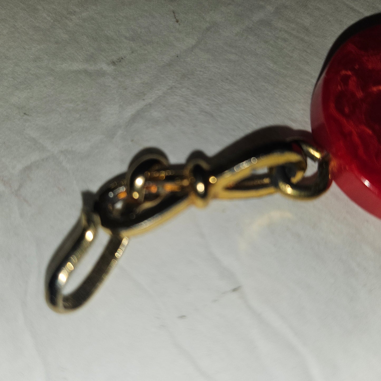 Dior early Bakelite disc chain belt in red, ivory, & blue