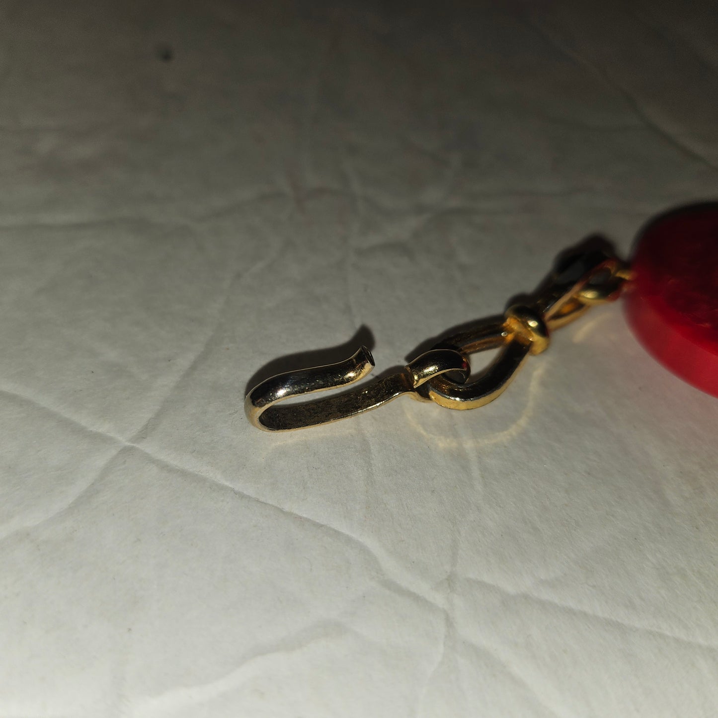 Dior early Bakelite disc chain belt in red, ivory, & blue