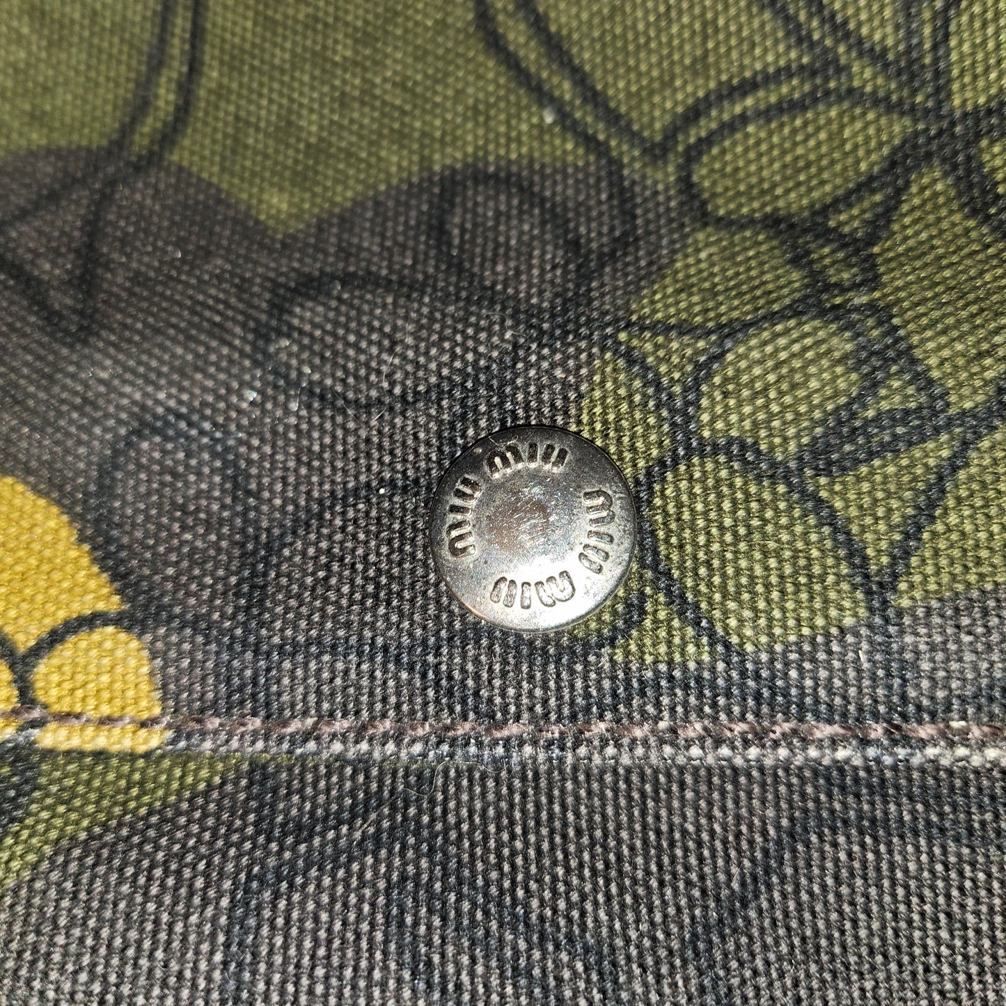 Miu Miu floral print canvas & suede two-way XL bag