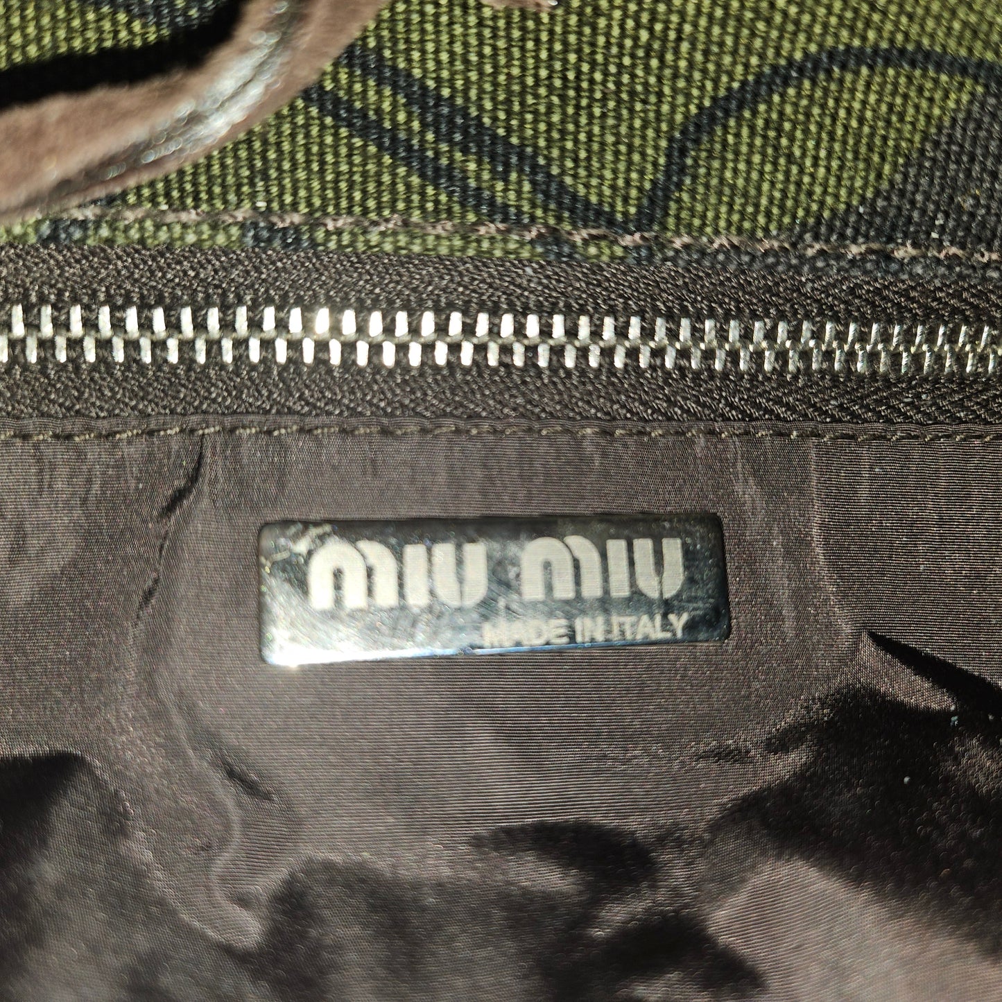 Miu Miu floral print canvas & suede two-way XL bag