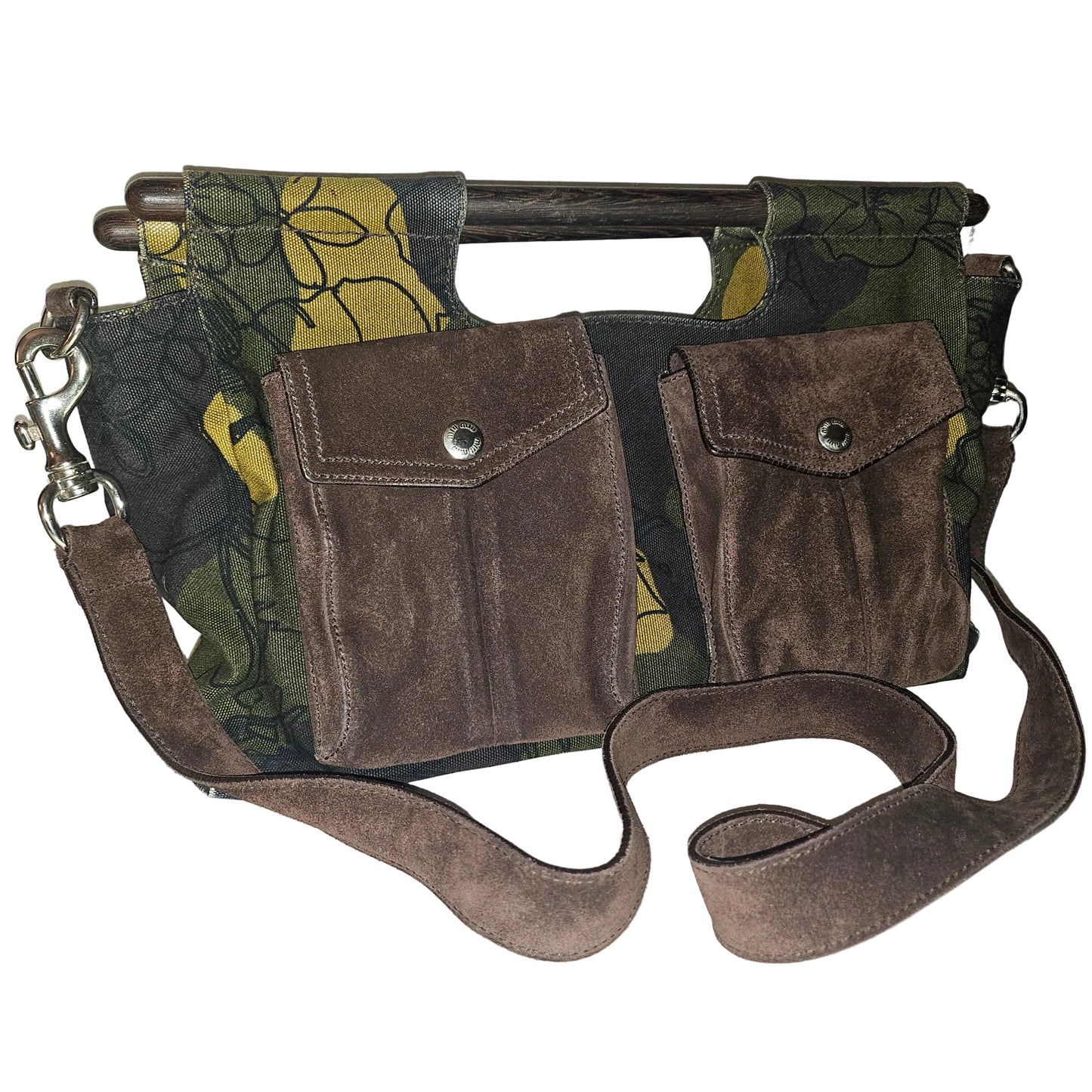 Miu Miu floral print canvas & suede two-way XL bag