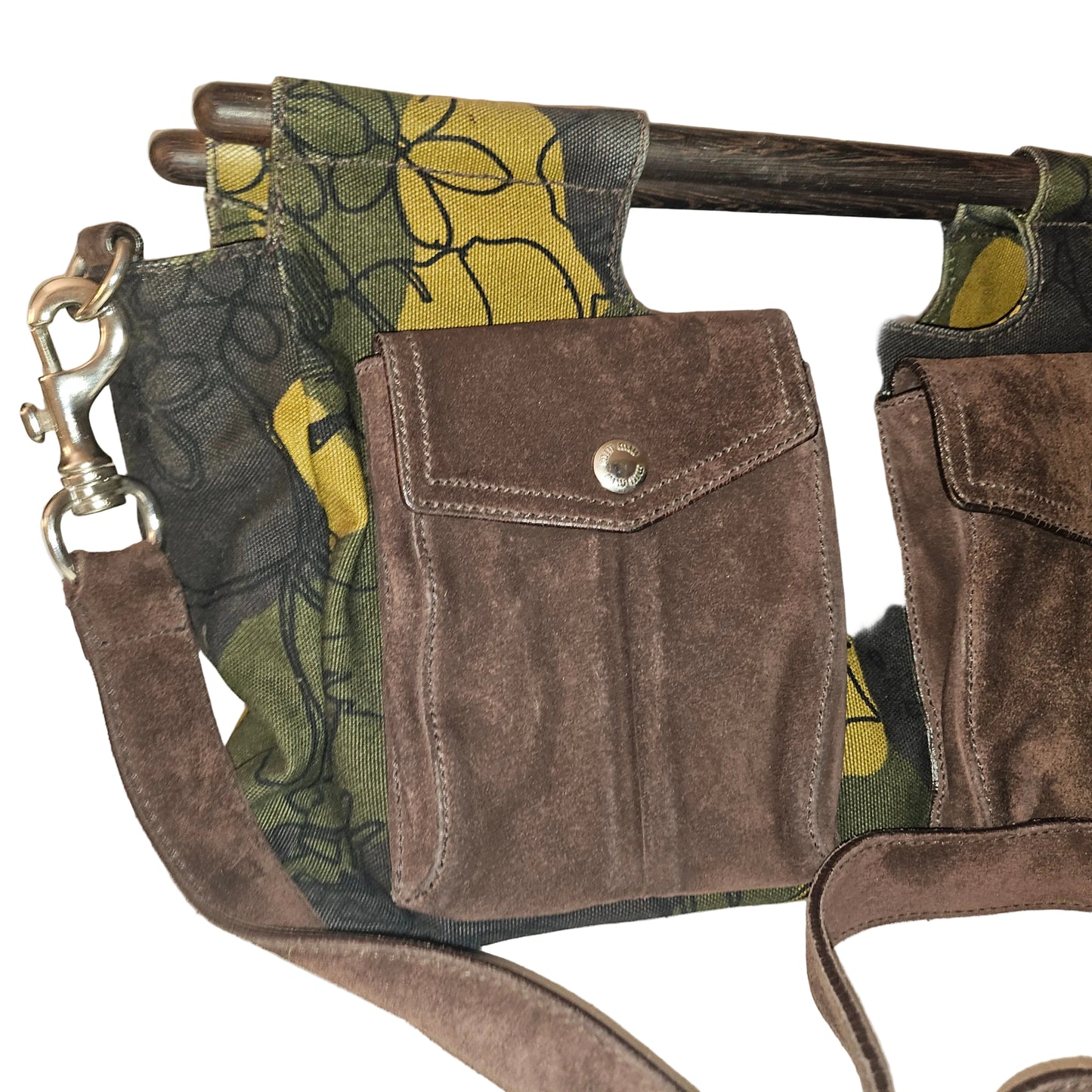 Miu Miu floral print canvas & suede two-way XL bag