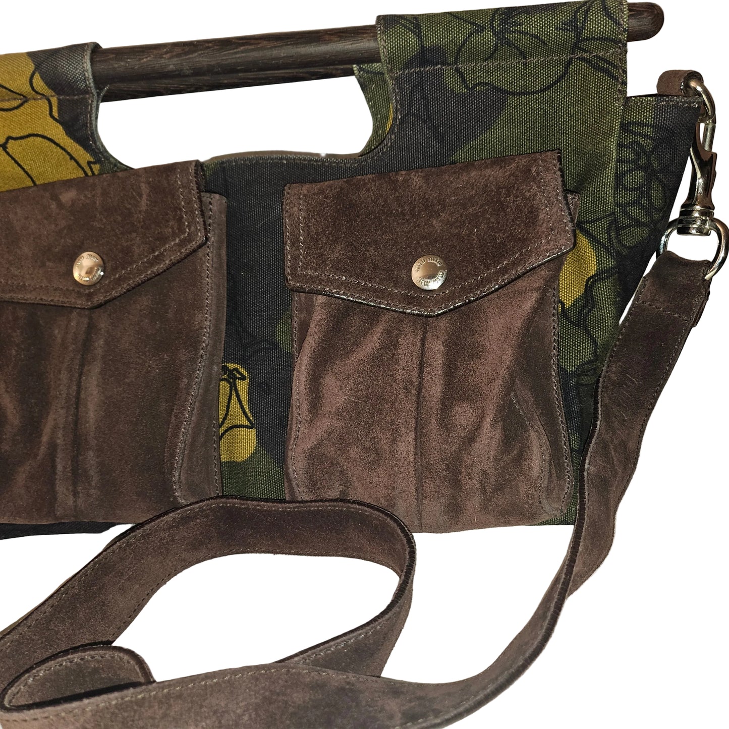Miu Miu floral print canvas & suede two-way XL bag