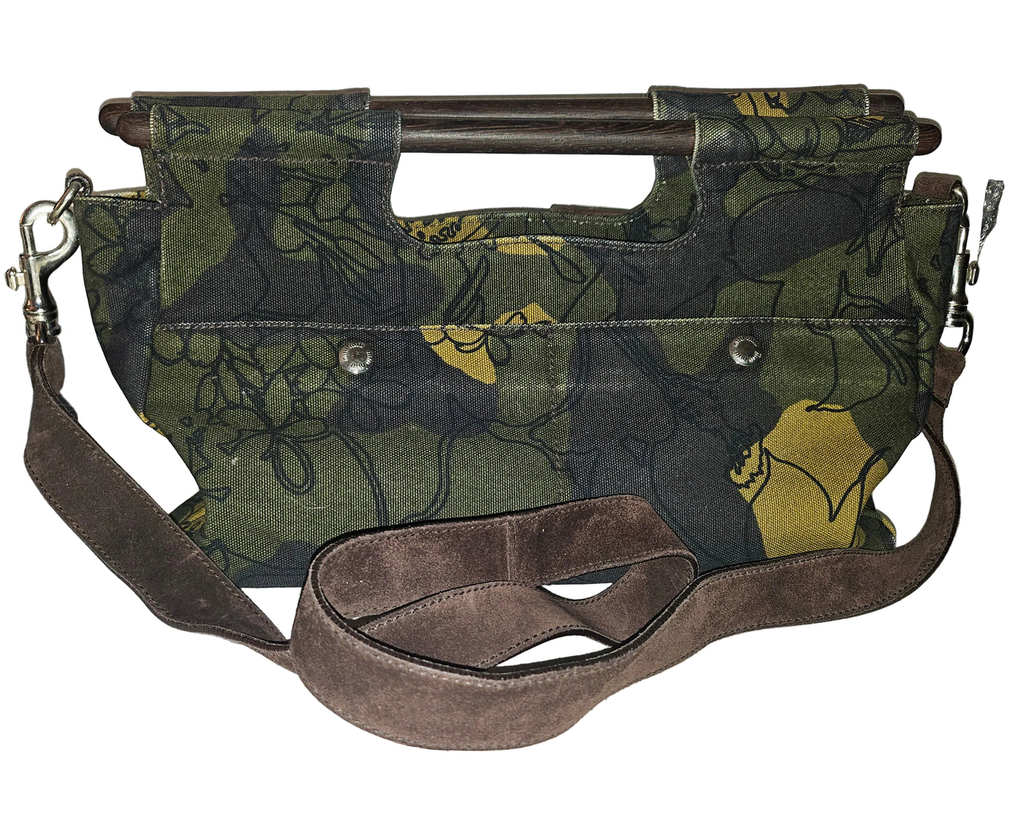 Miu Miu floral print canvas & suede two-way XL bag