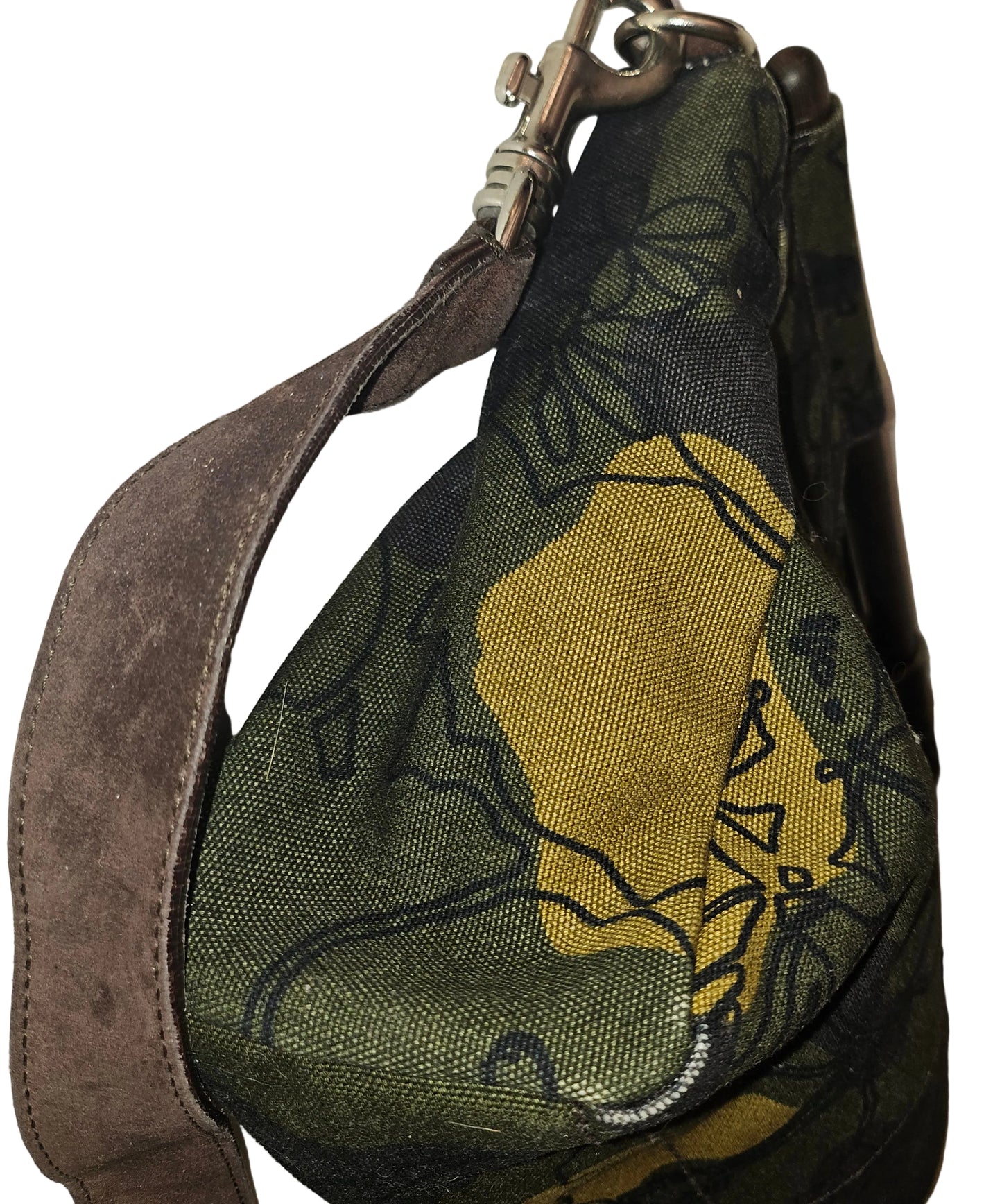 Miu Miu floral print canvas & suede two-way XL bag