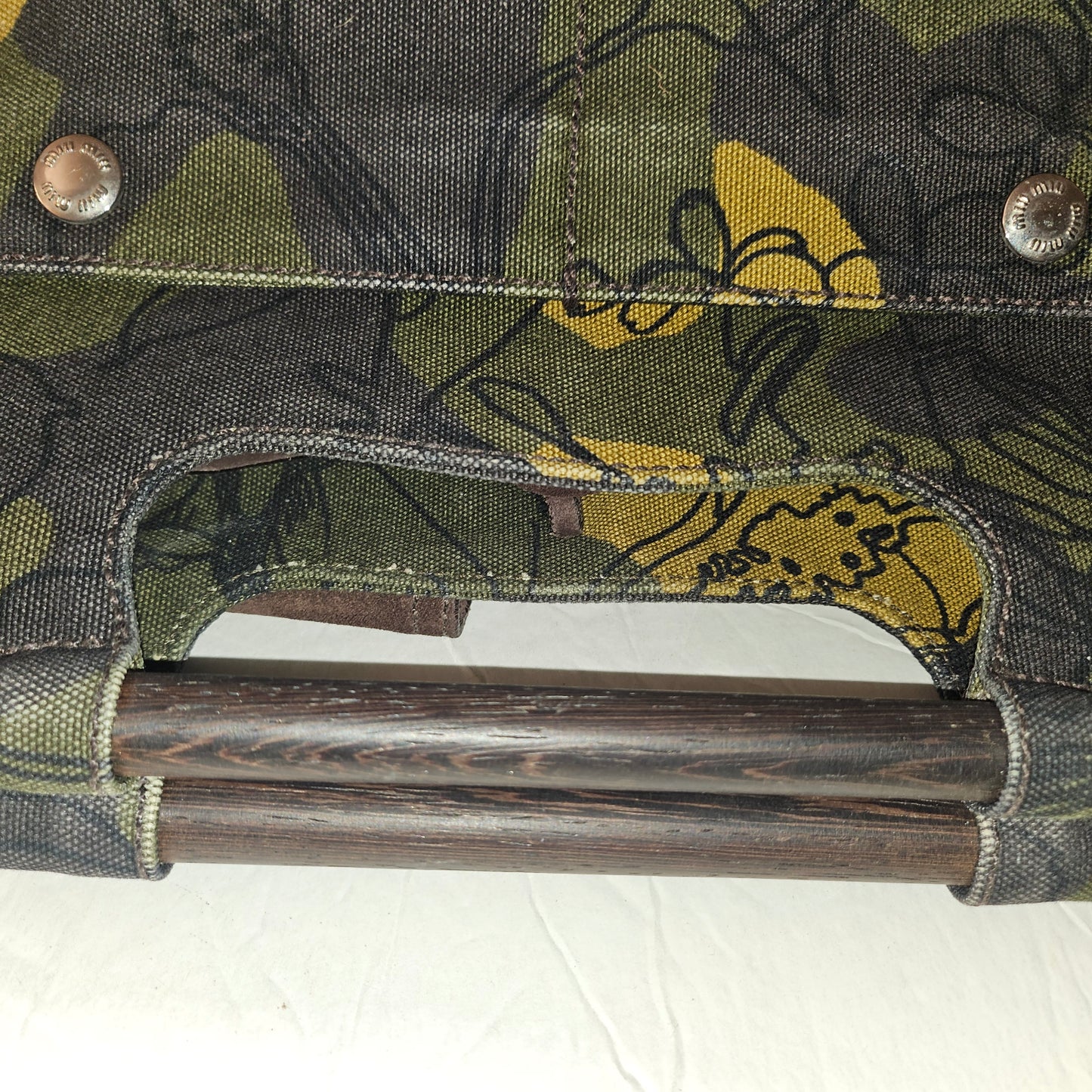 Miu Miu floral print canvas & suede two-way XL bag