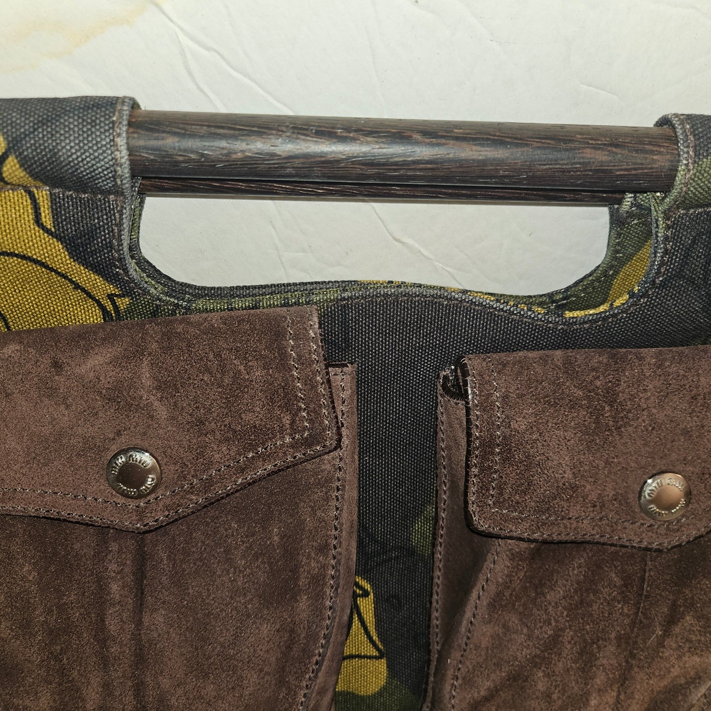 Miu Miu floral print canvas & suede two-way XL bag