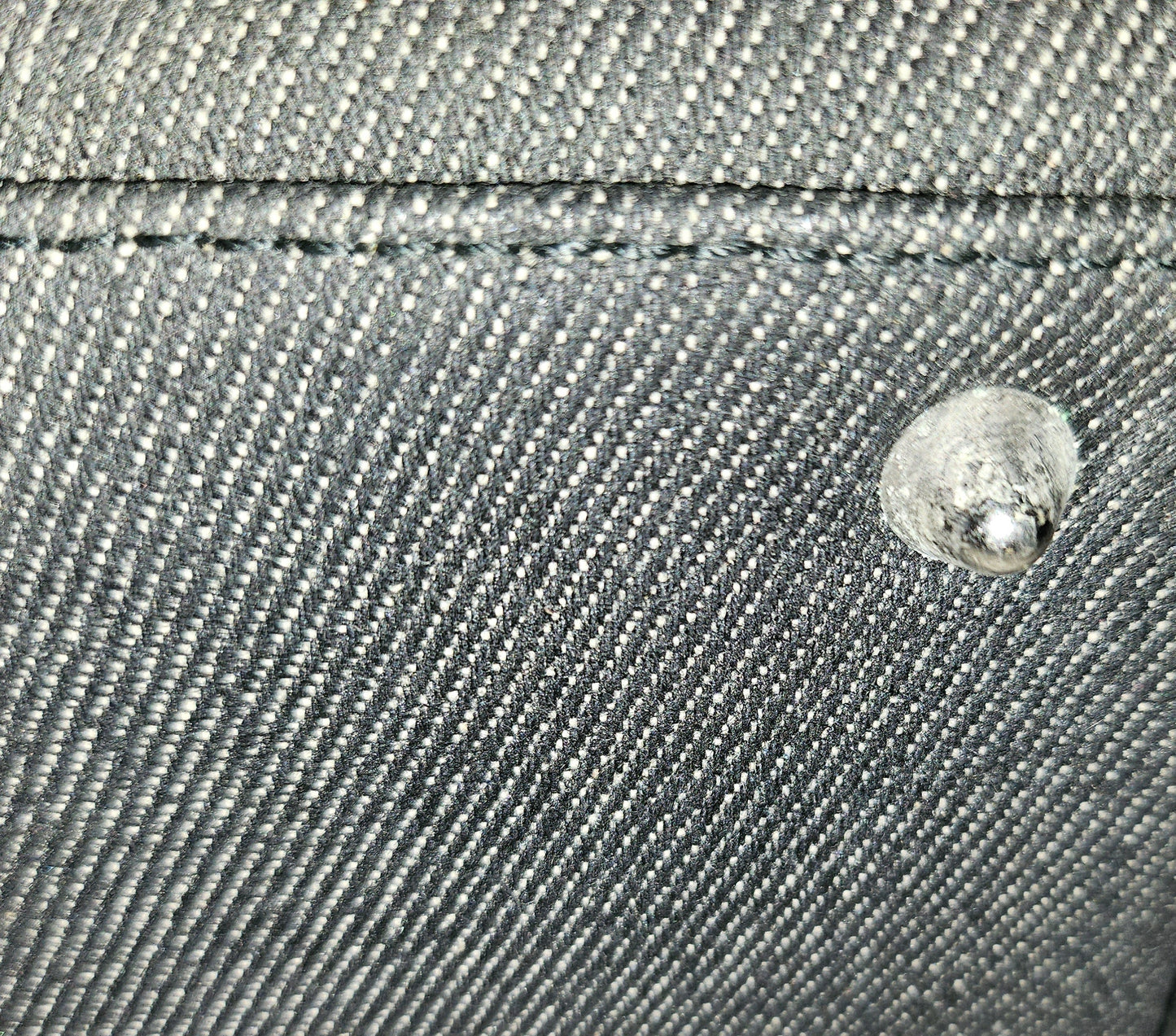 Dior LE Montaigne black leather w denim two way satchel w chrome hardware!