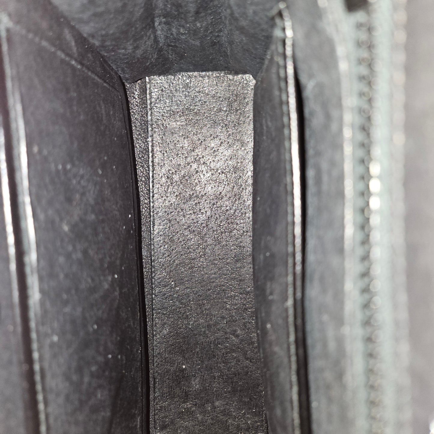 G. Gucci very early black suede boxy shoulder bag w sterling & enamel accents