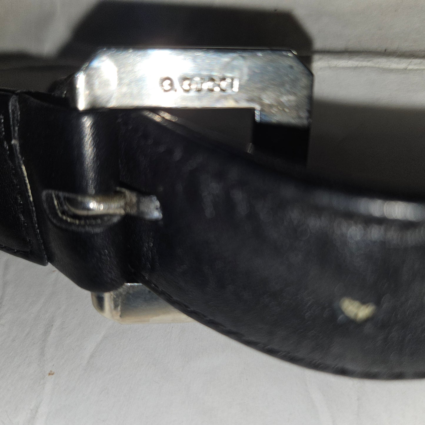 G. Gucci very early black suede boxy shoulder bag w sterling & enamel accents