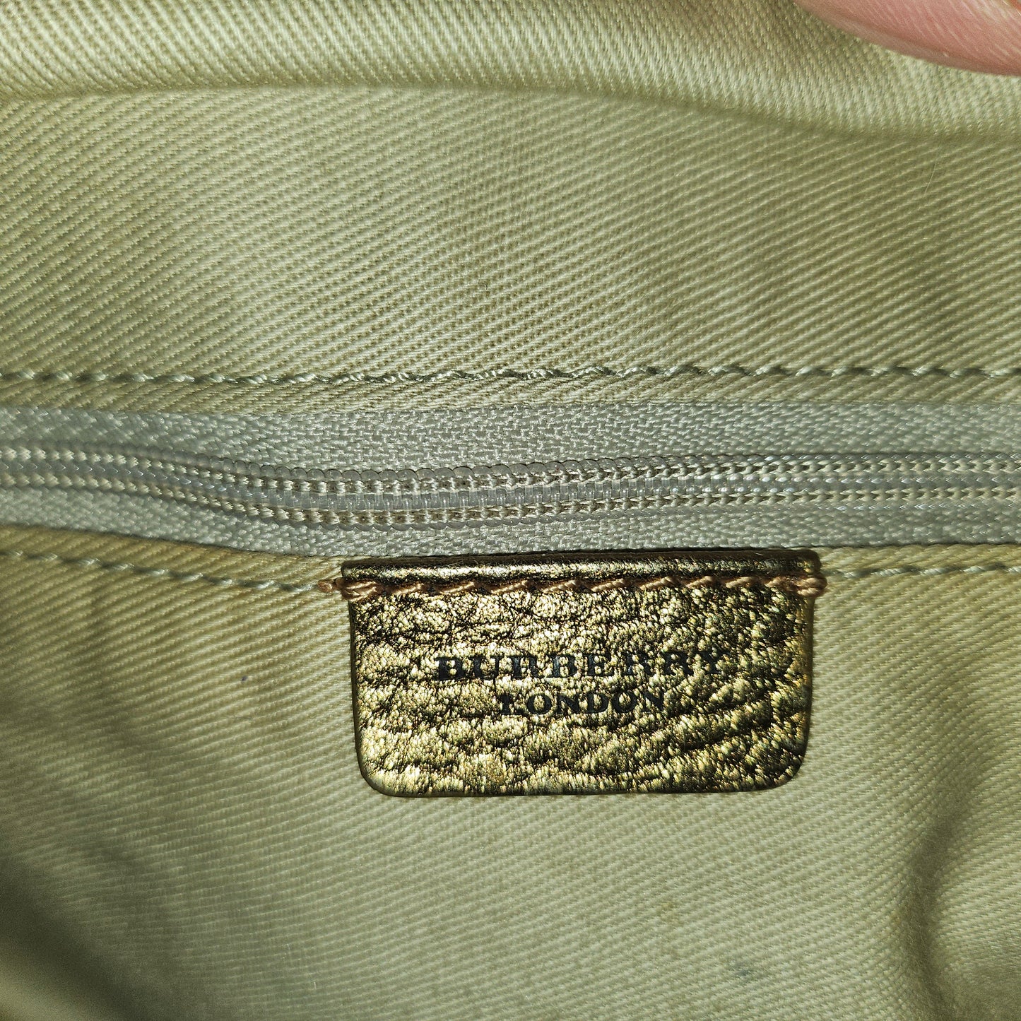 Burberry raffia & metallic leather XL two- way satchel