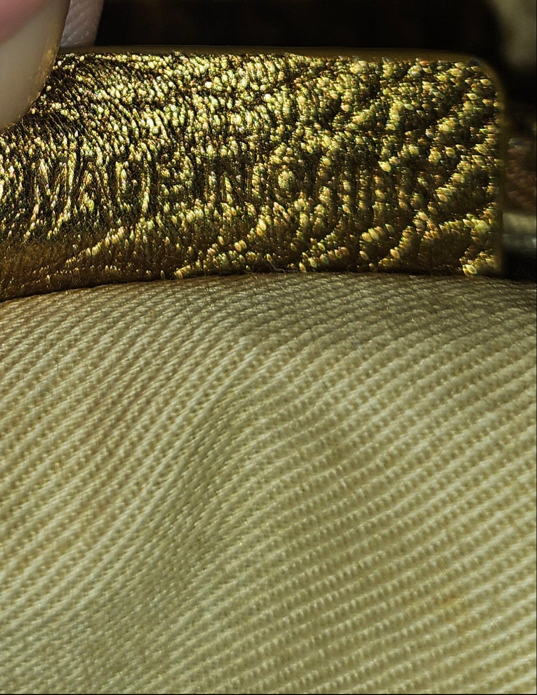 Burberry raffia & metallic leather XL two- way satchel