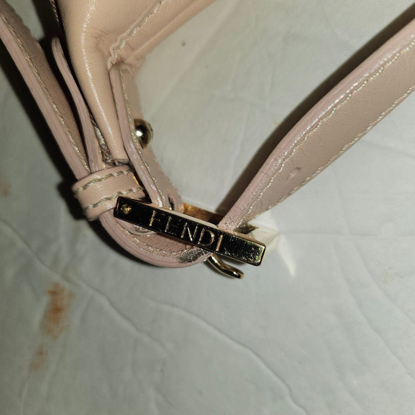 Fendi pink leather & ivory Zucchino  print on purplish mauve canvas LE hobo