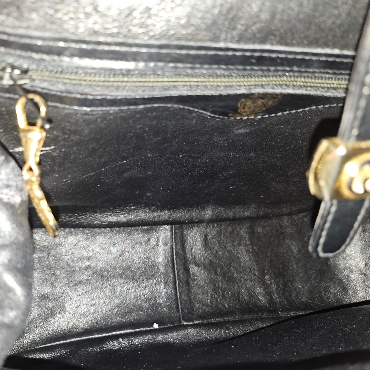 Gucci Black Micro Guccissima Print Canvas & Black Leather Satchel w a Hinged Top