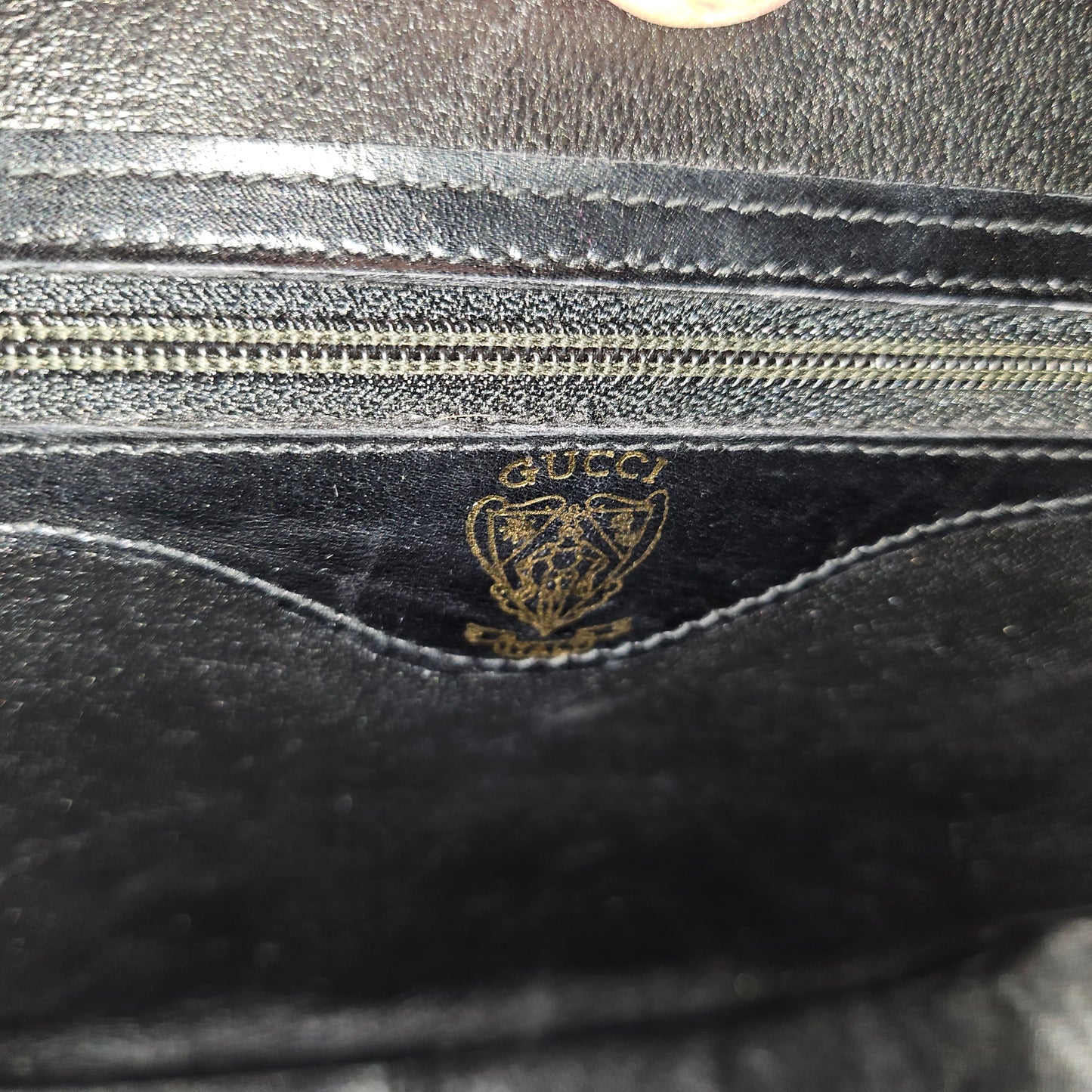 Gucci Black Micro Guccissima Print Canvas & Black Leather Satchel w a Hinged Top