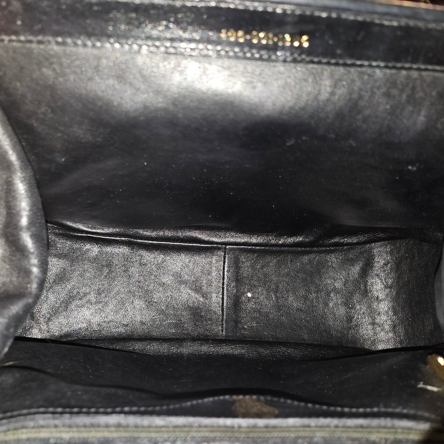 Gucci Black Micro Guccissima Print Canvas & Black Leather Satchel w a Hinged Top
