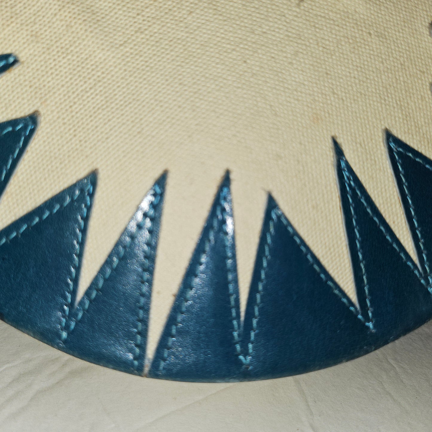 YSL white teal & black early starburst logo design canteen style cross body