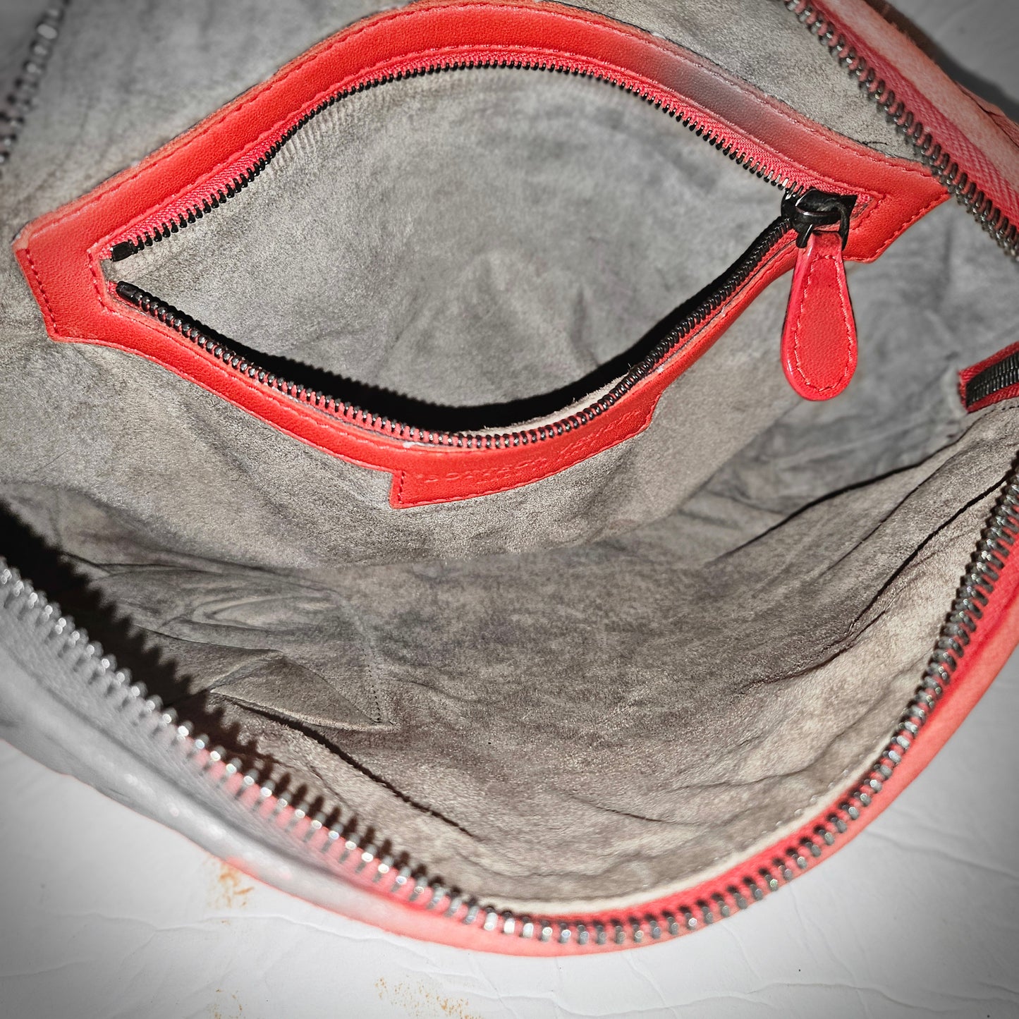 Bottega Veneta red woven intrecciato leather Nodini cross body bag