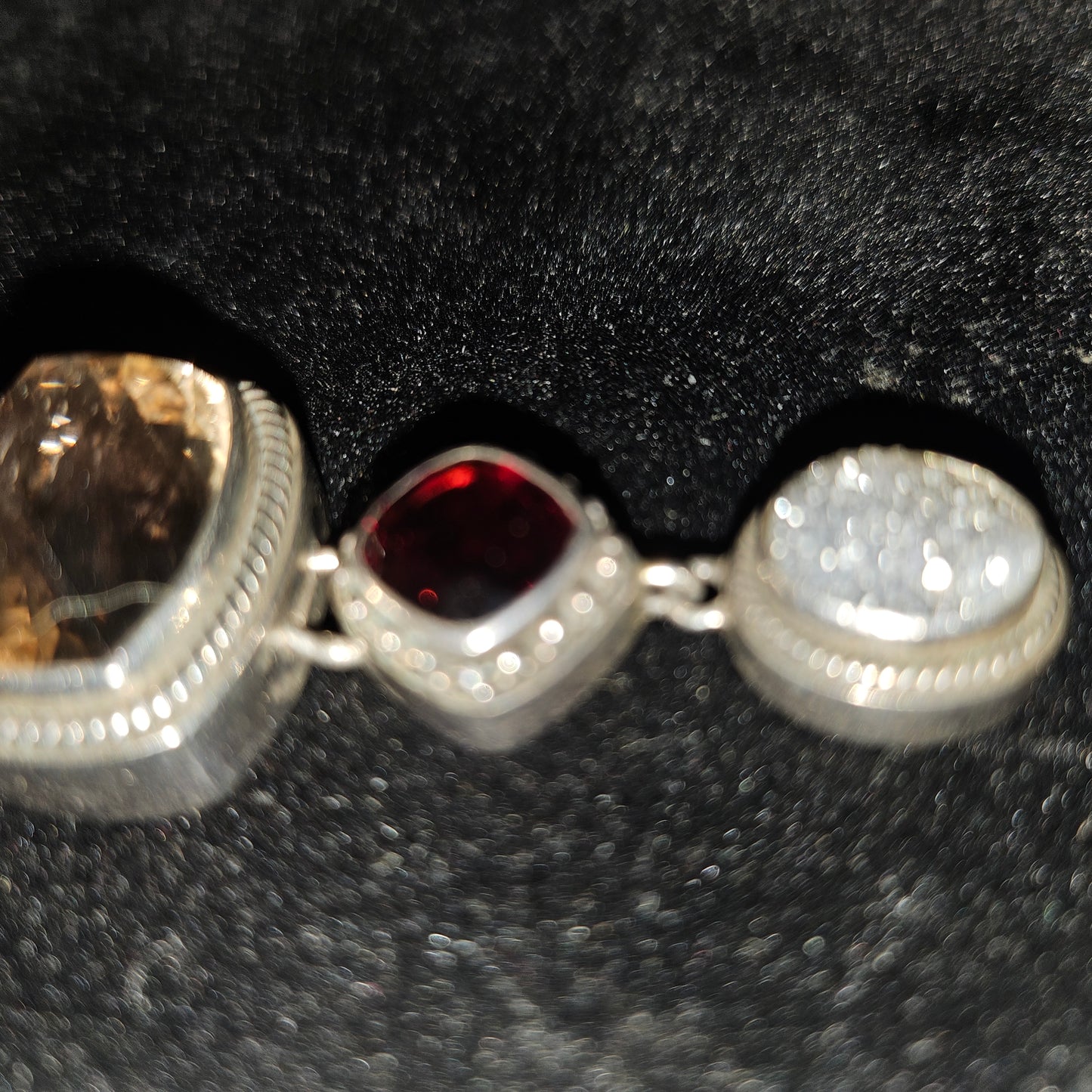 Lori Bonn retired vintage opal citrine & garnet pendant