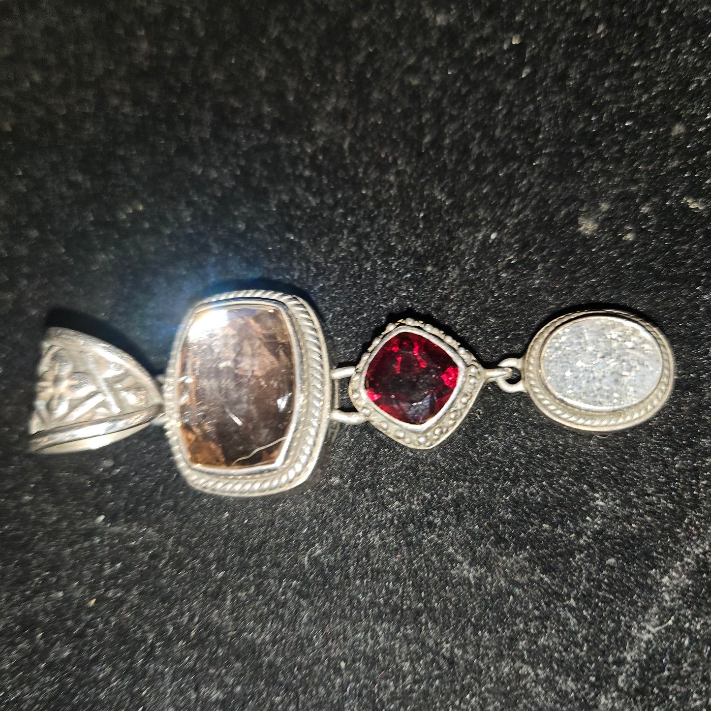 Lori Bonn retired vintage opal citrine & garnet pendant