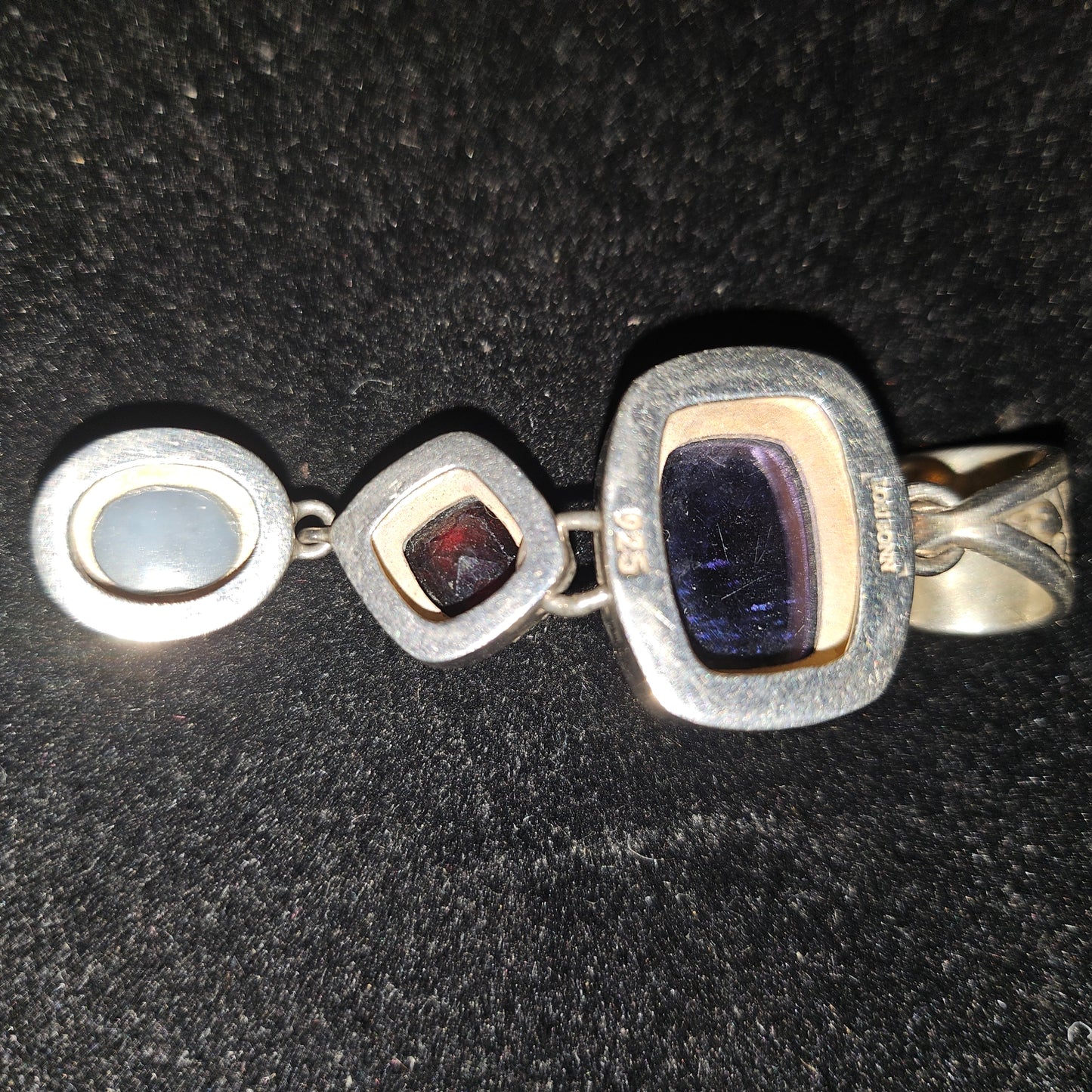 Lori Bonn retired vintage opal citrine & garnet pendant