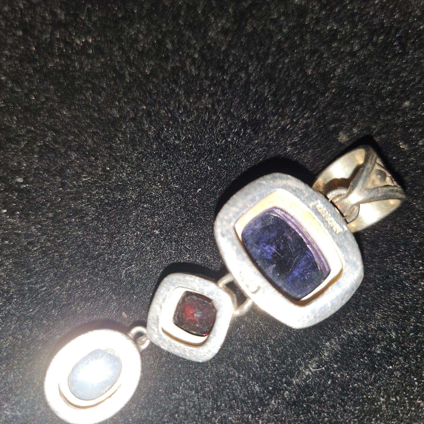 Lori Bonn retired vintage opal citrine & garnet pendant