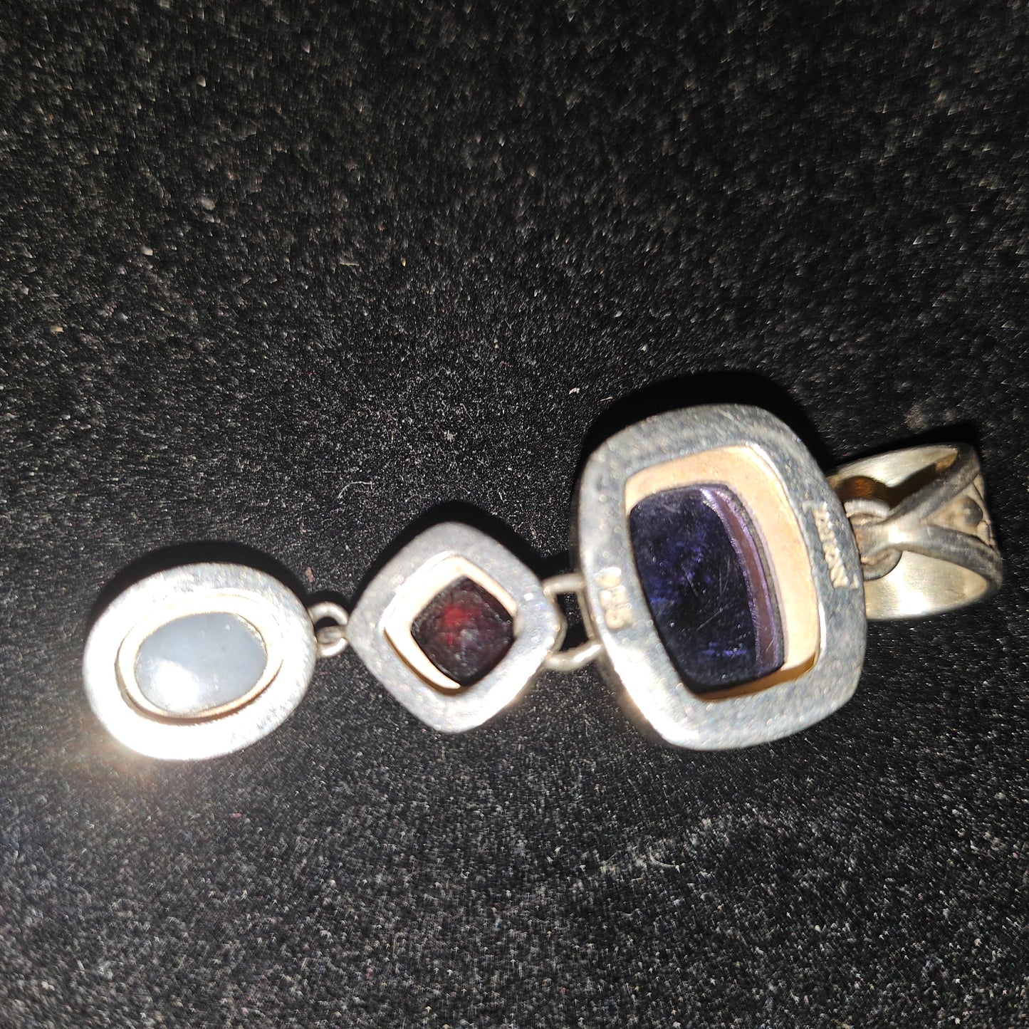 Lori Bonn retired vintage opal citrine & garnet pendant