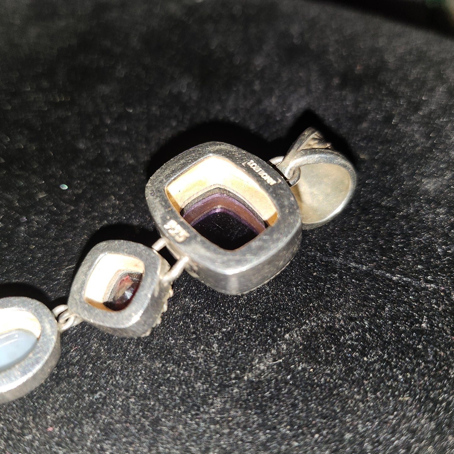 Lori Bonn retired vintage opal citrine & garnet pendant