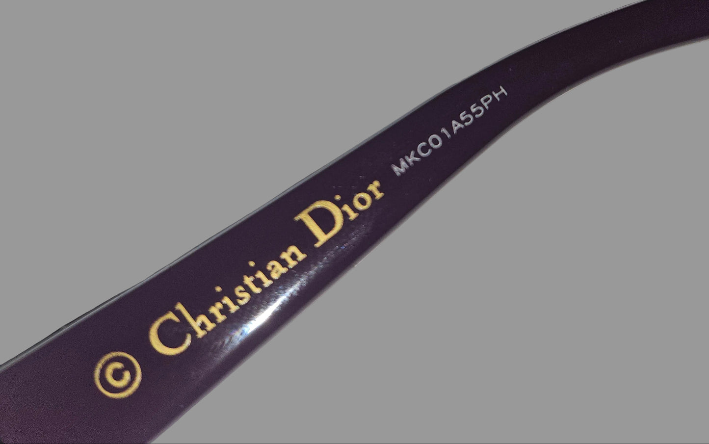 Dior My Lady Dior 7KS Plum & Gold Oversized Sunglasses – Mint Full Set