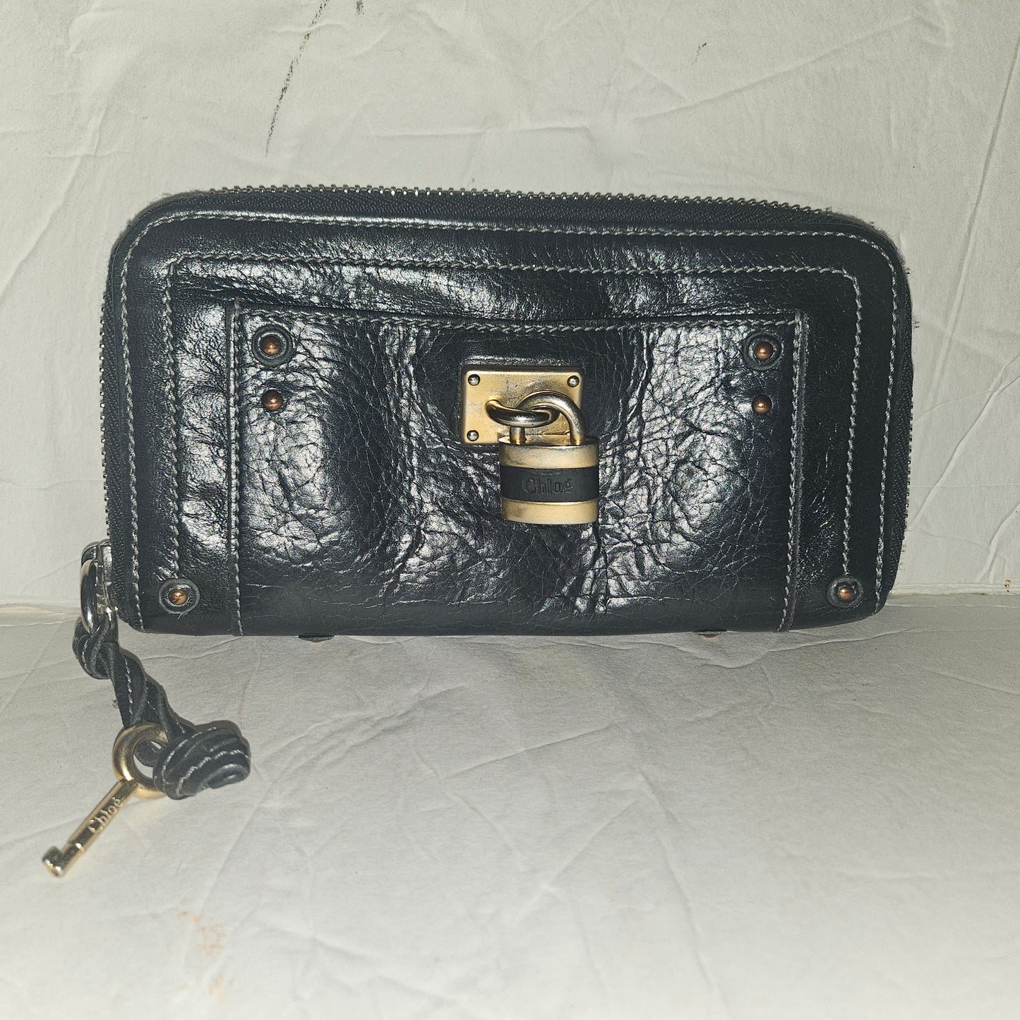 Chloe black leather Paddington continental wallet