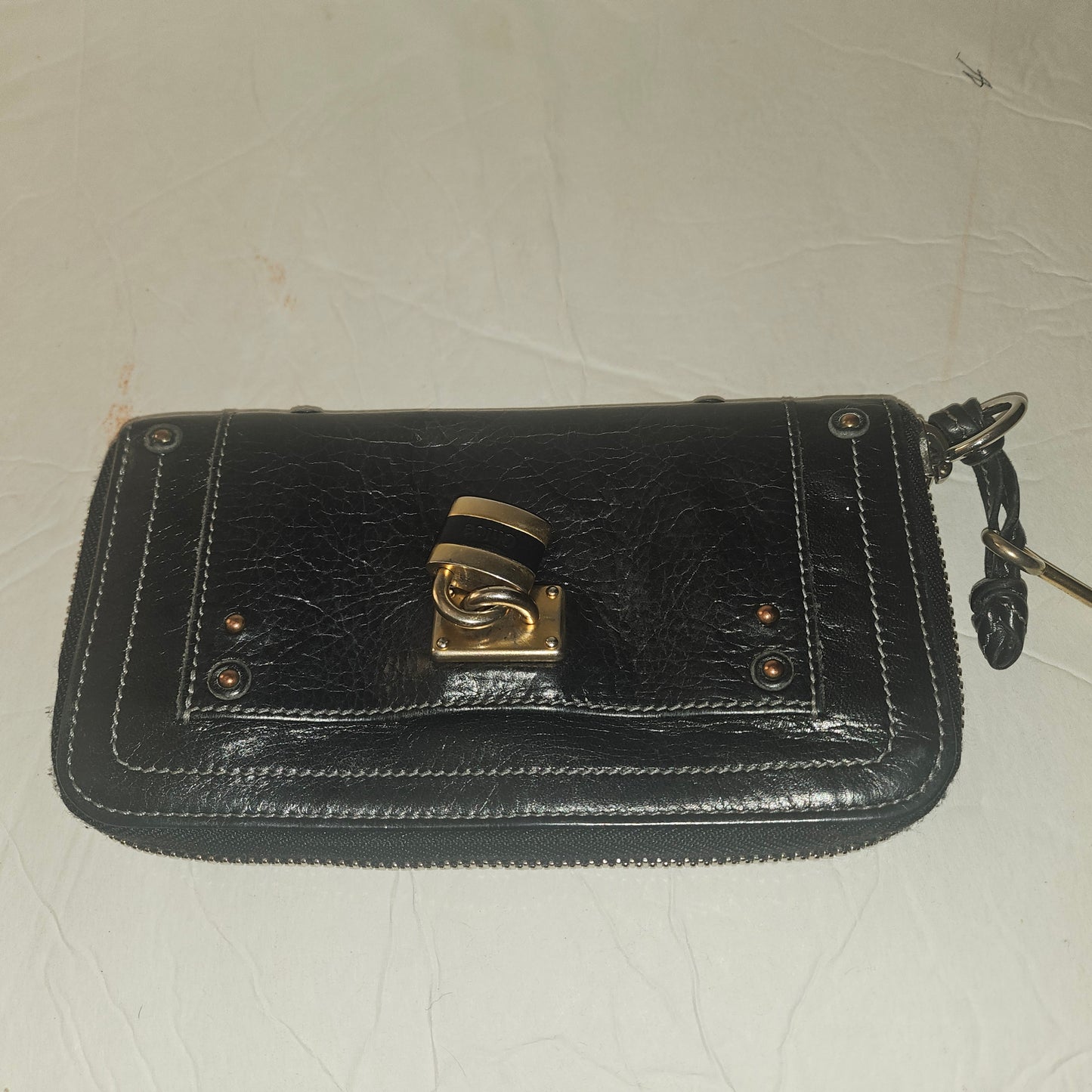 Chloe black leather Paddington continental wallet