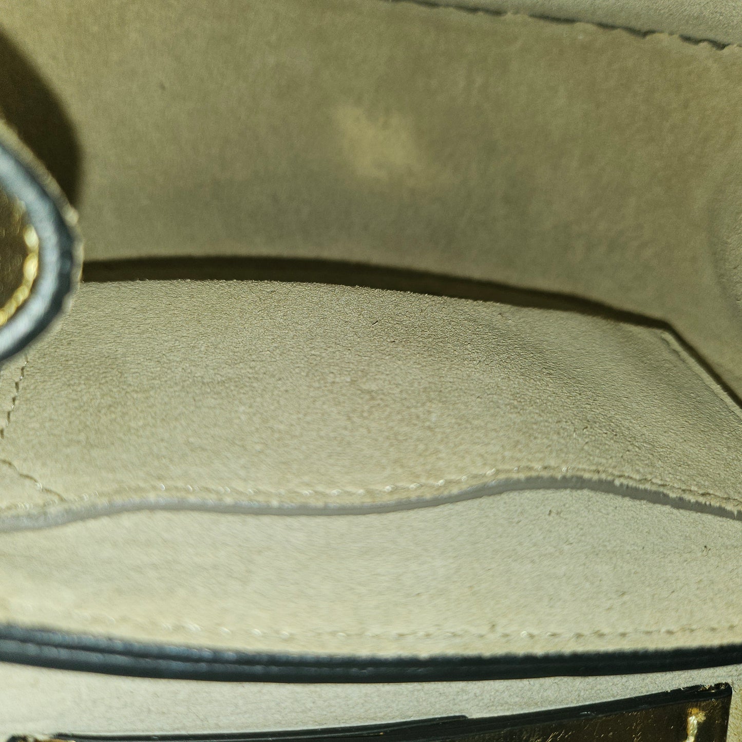Chloe gold leather Drew style cross body with a gold chain strap