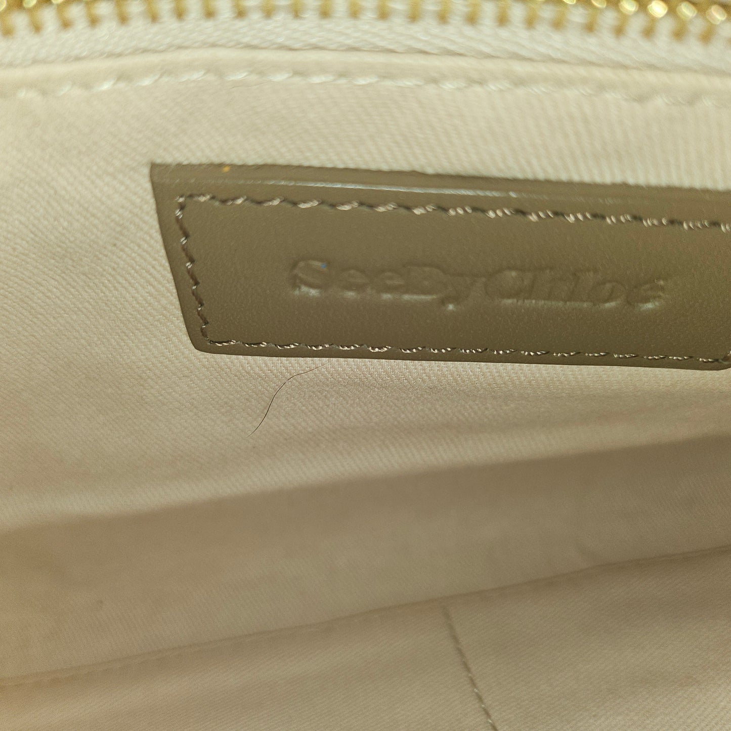 See By Chloe peach quilted leather & brown suede shoulder bag