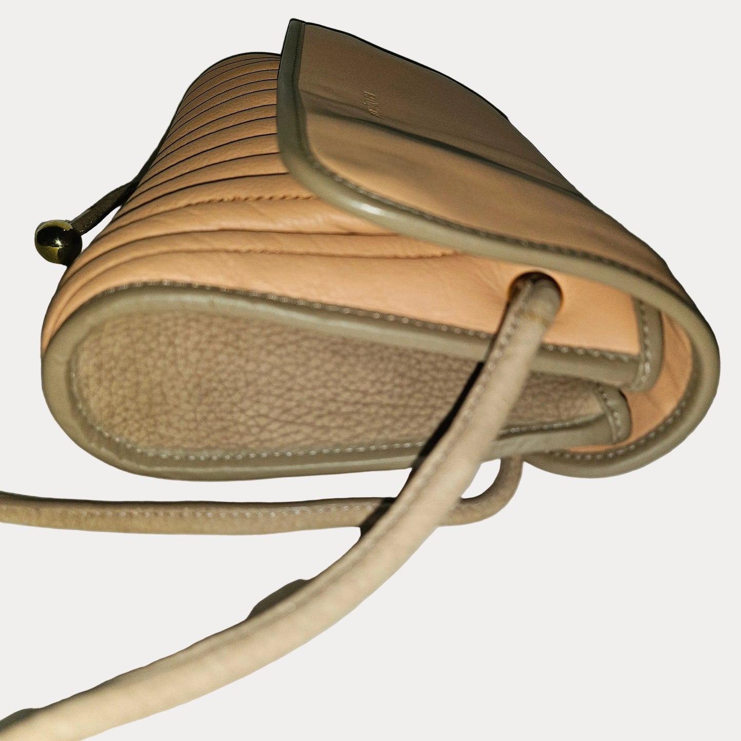 See By Chloe peach quilted leather & brown suede shoulder bag