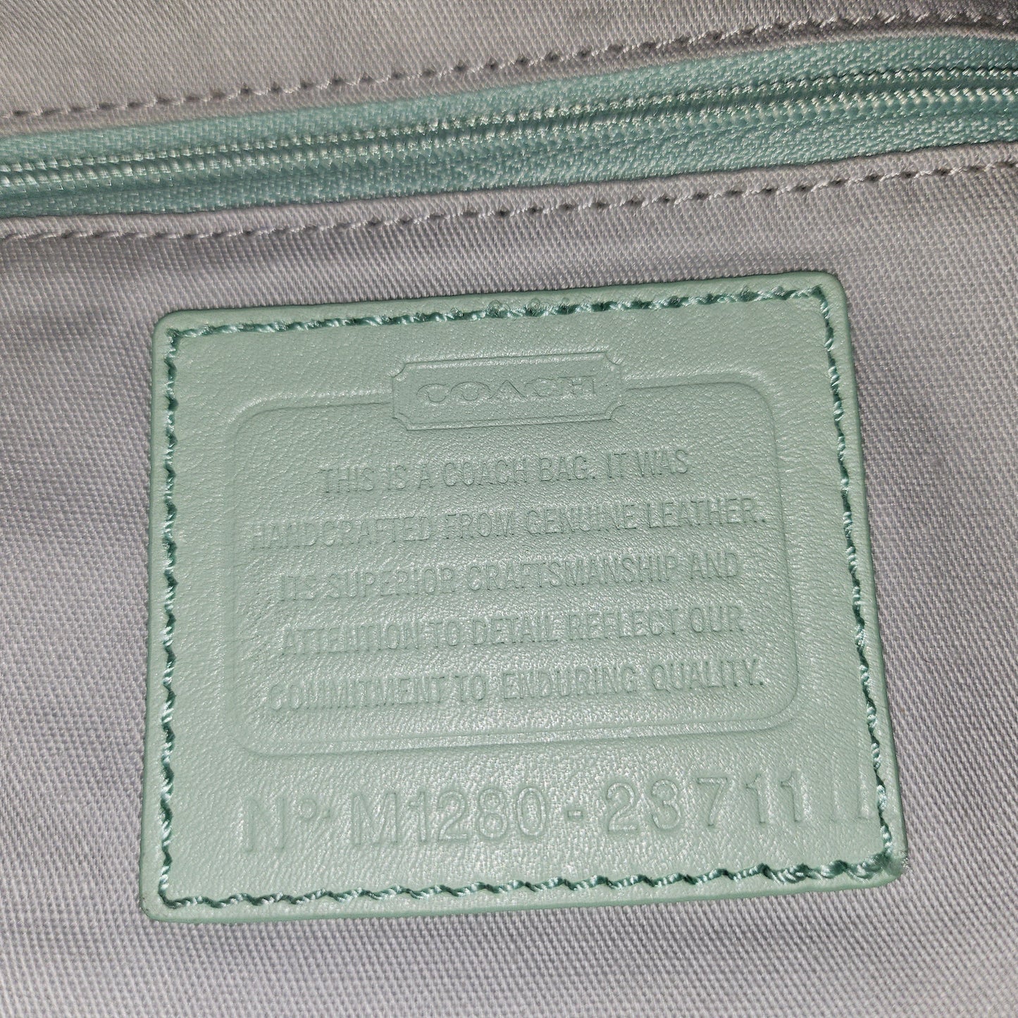 Coach navy & white XL two-way hobo with embossed logo