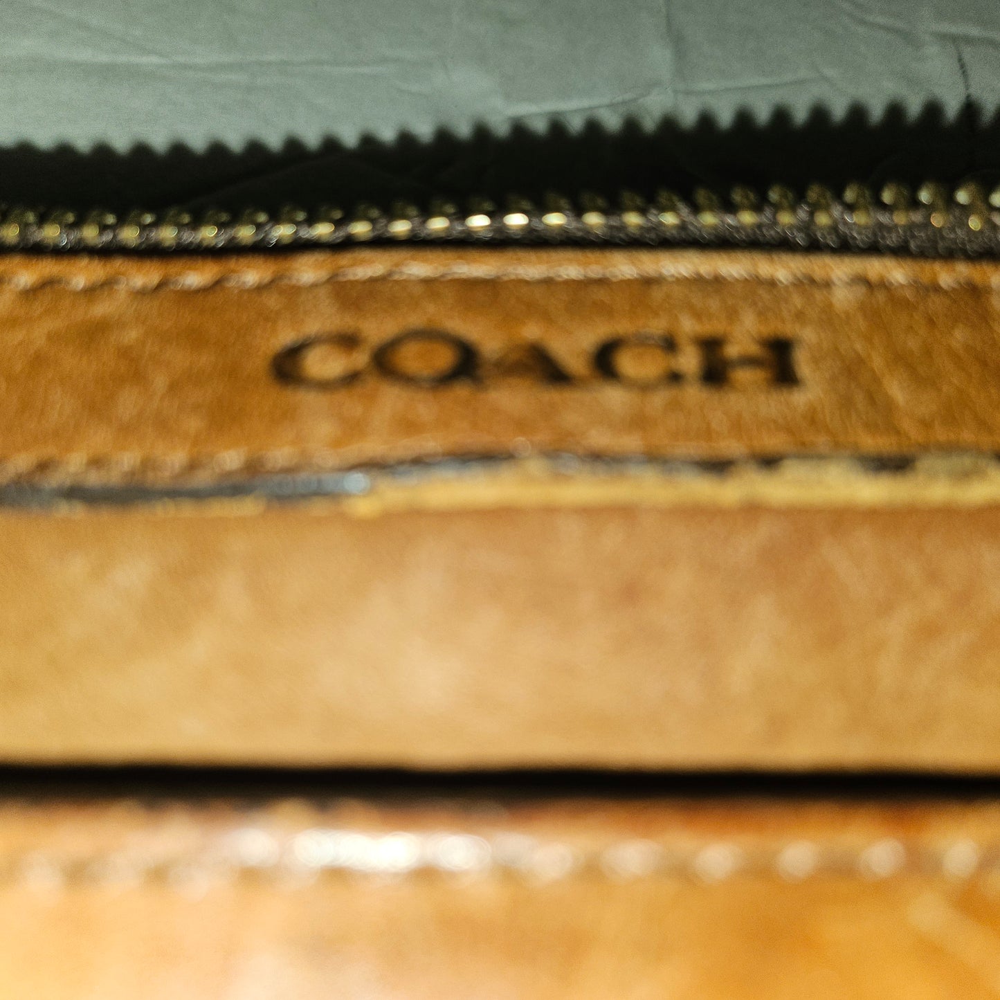 Coach light brown leather Bleeker Leather Business Tote w strap