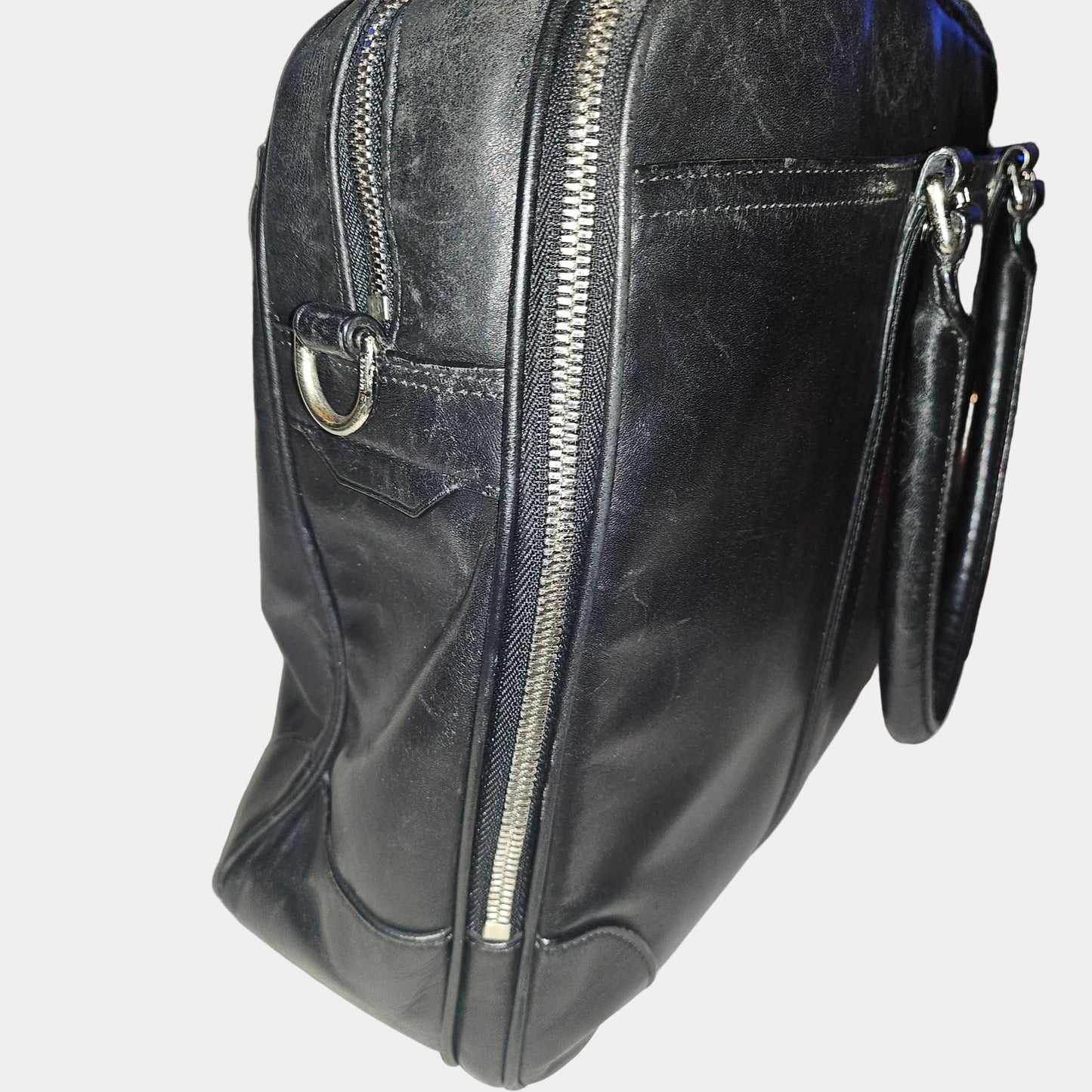 Coach black leather Bleecker Leather Commuter Laptop Briefcase