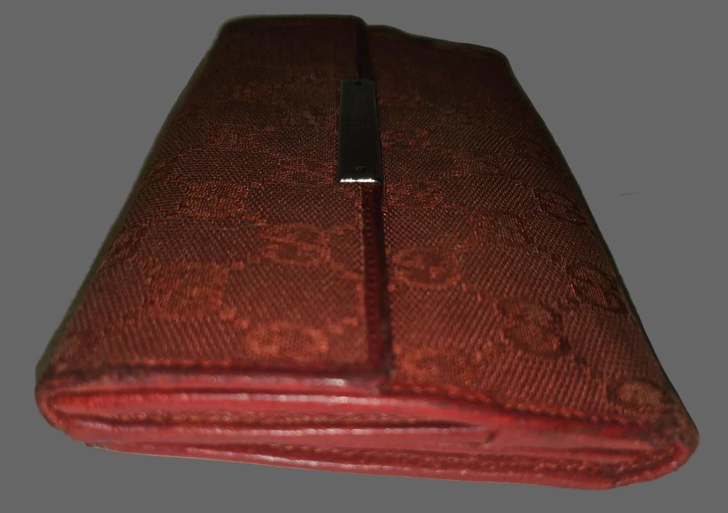 Gucci, red Guccissima print canvas and leather, XL size, wallet
