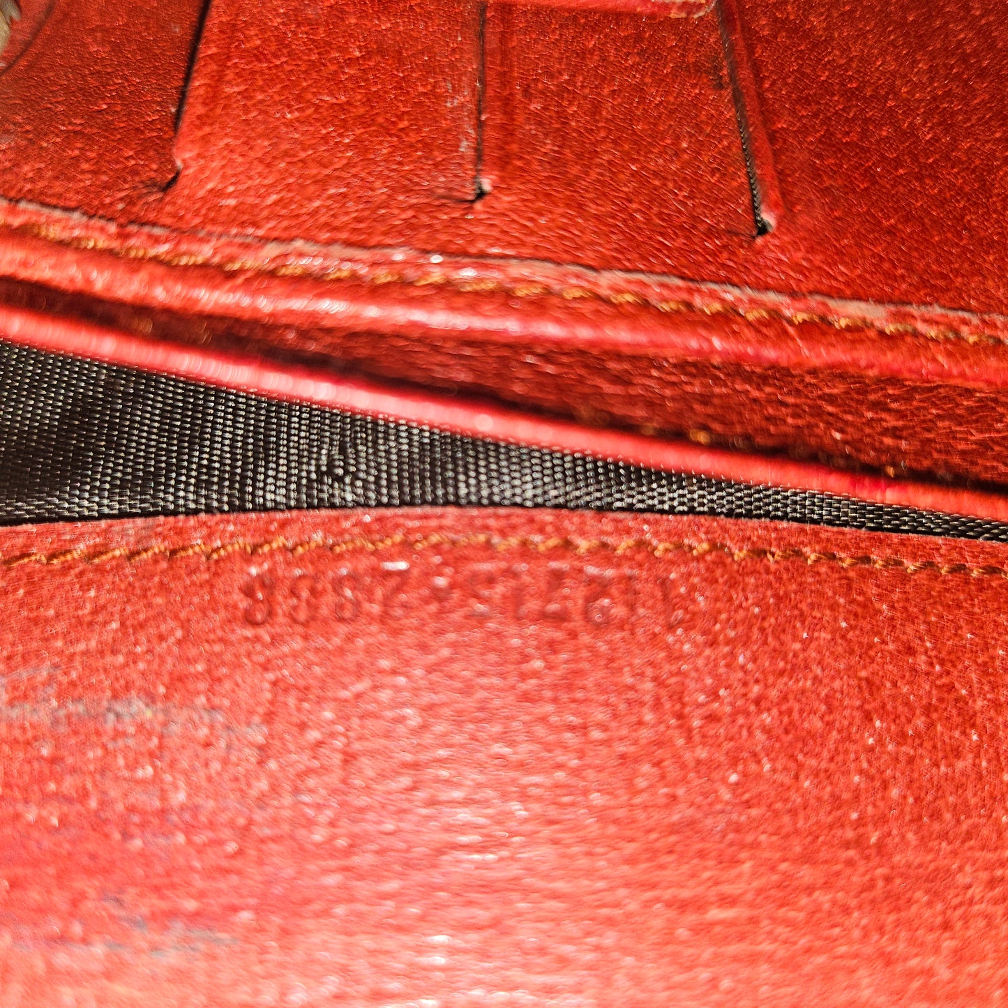 Gucci, red Guccissima print canvas and leather, XL size, wallet