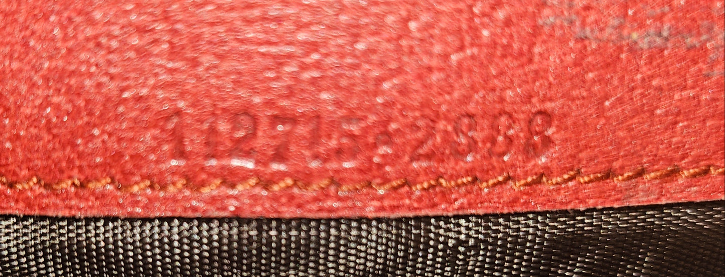 Gucci, red Guccissima print canvas and leather, XL size, wallet