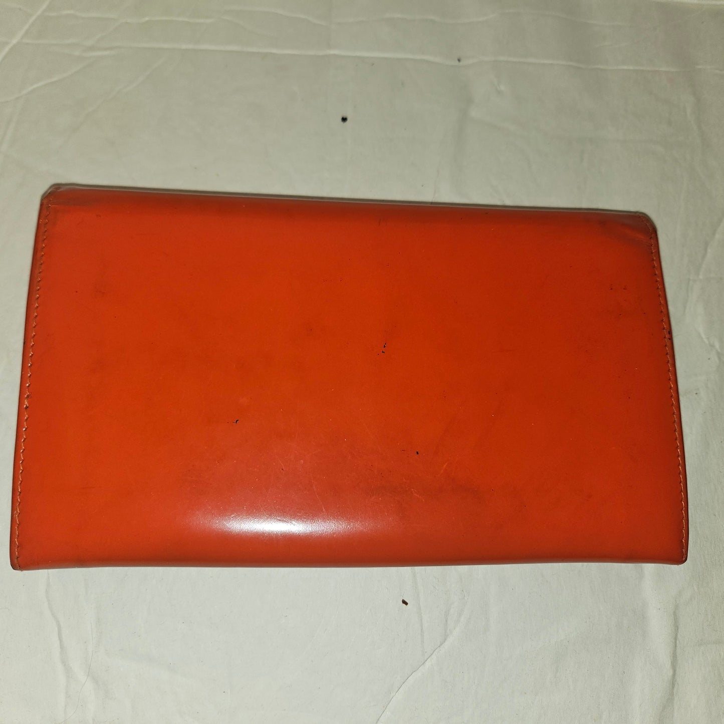 Gucci orange glossy leather XL size, wallet