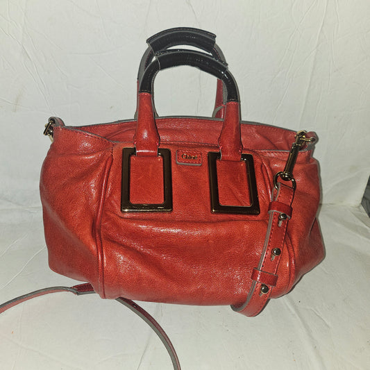 Chloe red leather Edith two-way purse