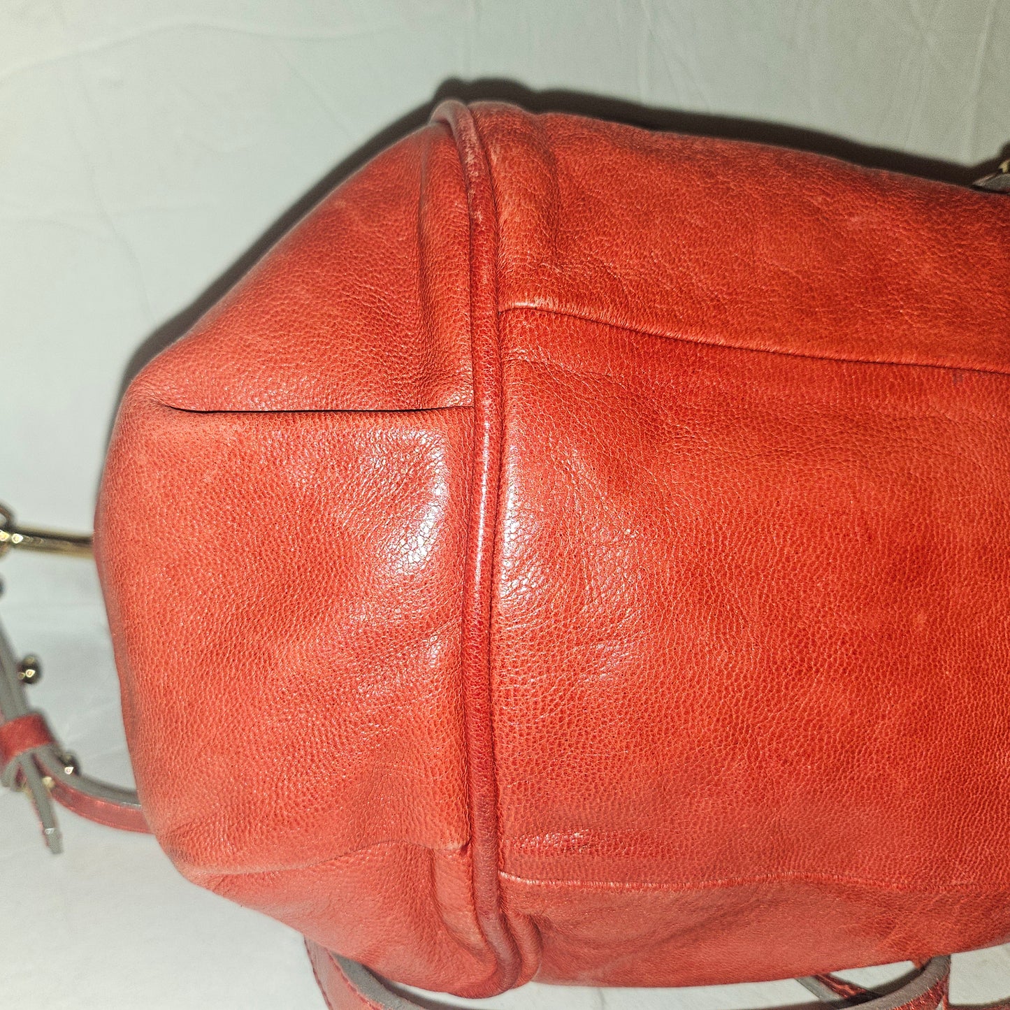 Chloe red leather Edith two-way purse