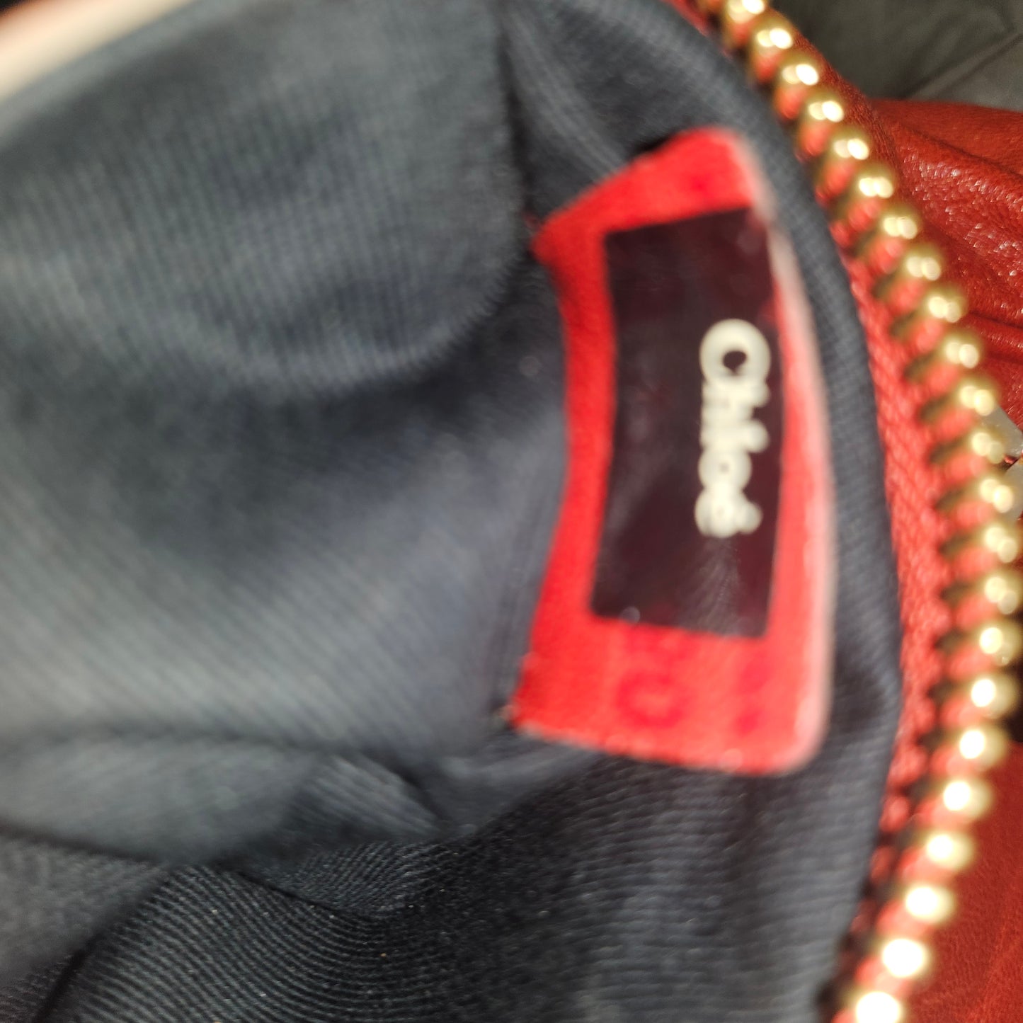 Chloe red leather Edith two-way purse