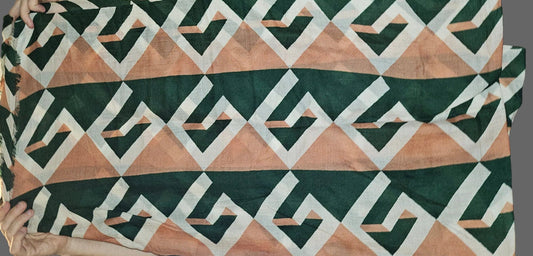 Gucci Tom Ford era brown green and white cashmere & silk scarf/wrap
