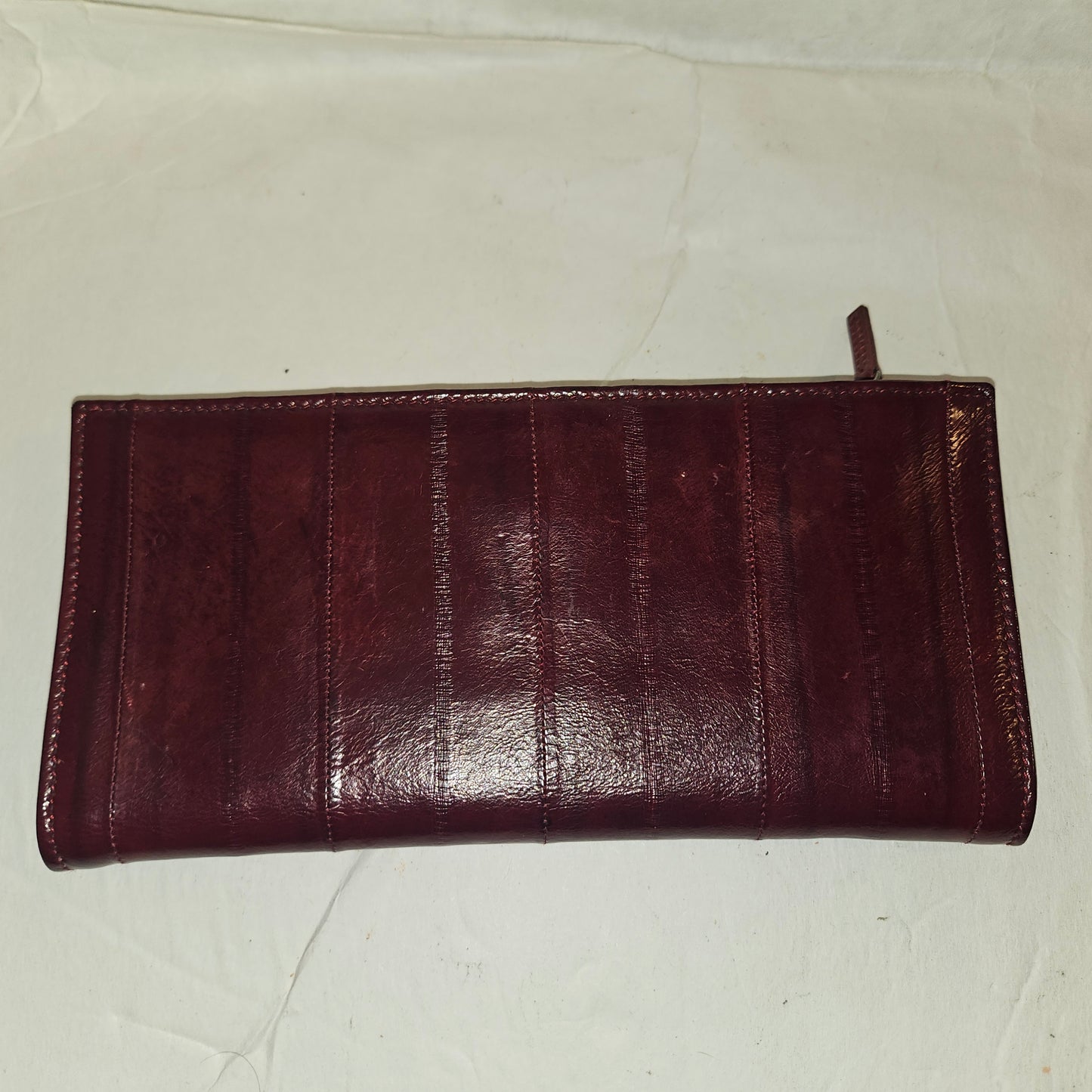 RARE! Gucci Tom Ford era burgundy eel leather long wallet/clutch!
