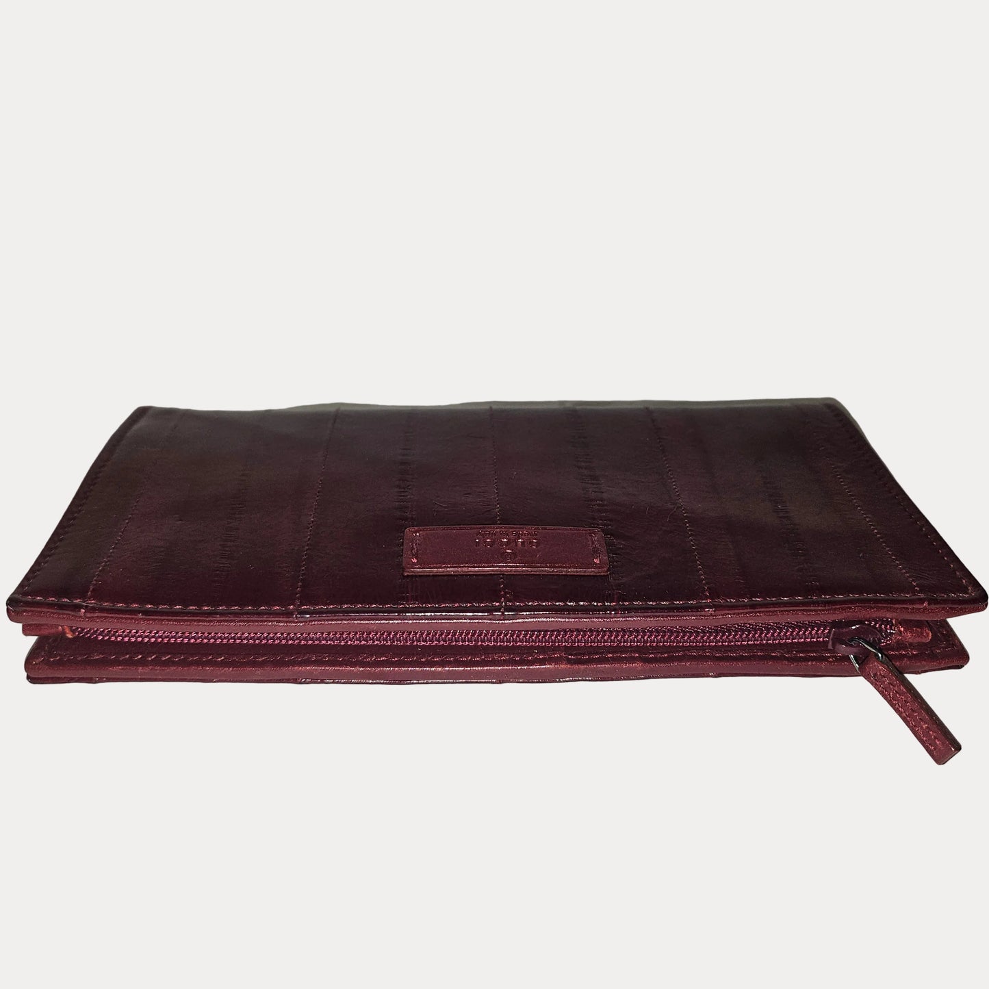 RARE! Gucci Tom Ford era burgundy eel leather long wallet/clutch!