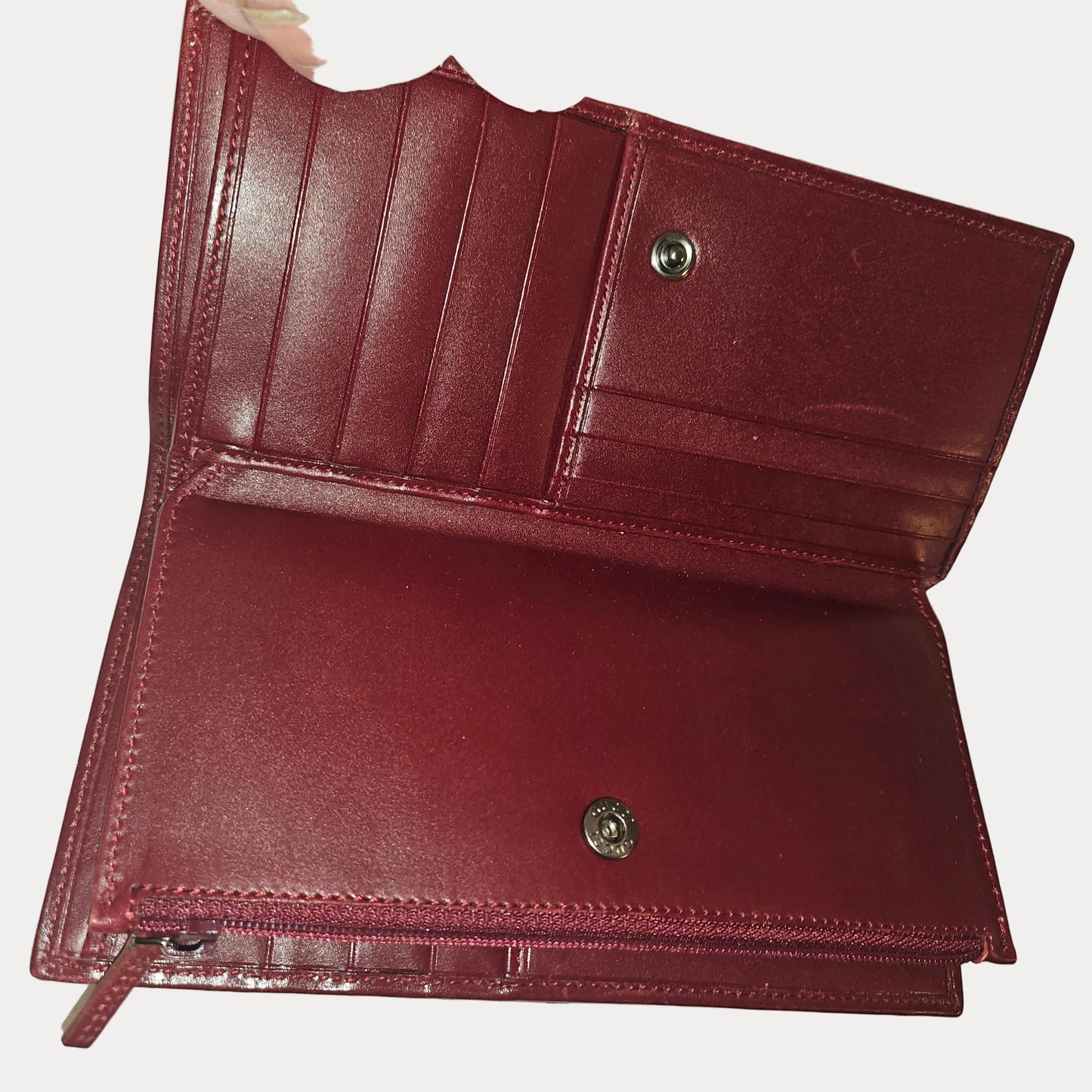 RARE! Gucci Tom Ford era burgundy eel leather long wallet/clutch!